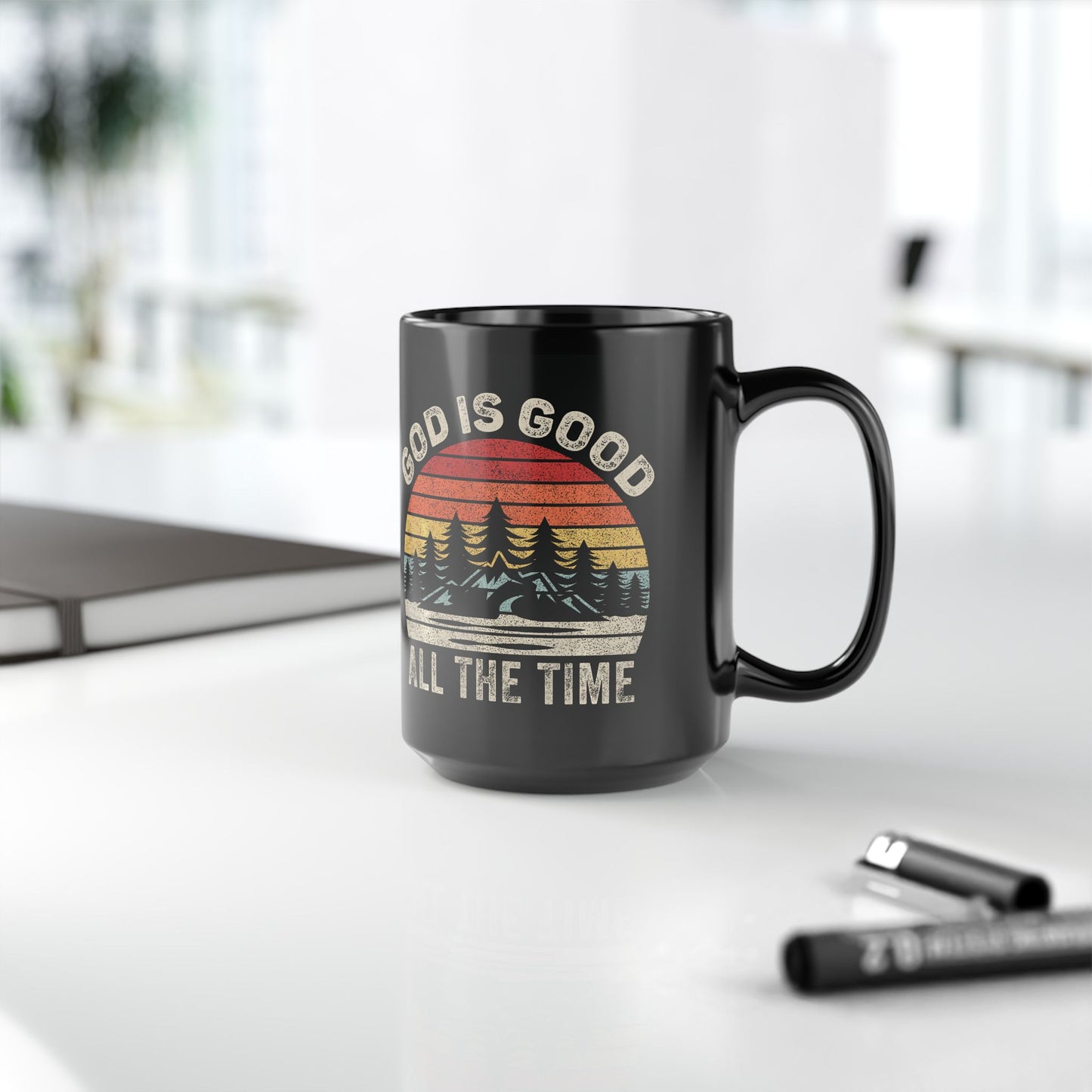 God Is Good Black Mug (11oz, 15oz)