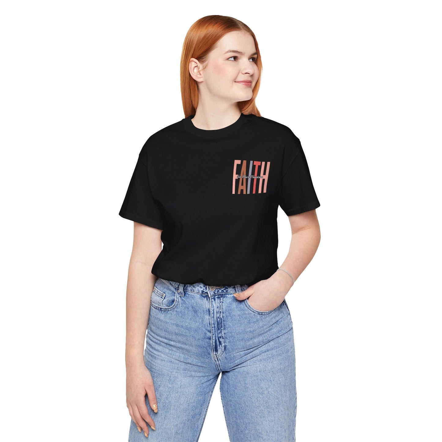 Faith Can Move Mountains Jersey Short Sleeve Tee