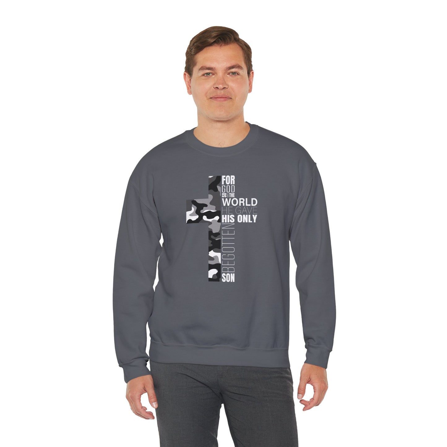 Men's Sweatshirt - For God So Loved The World