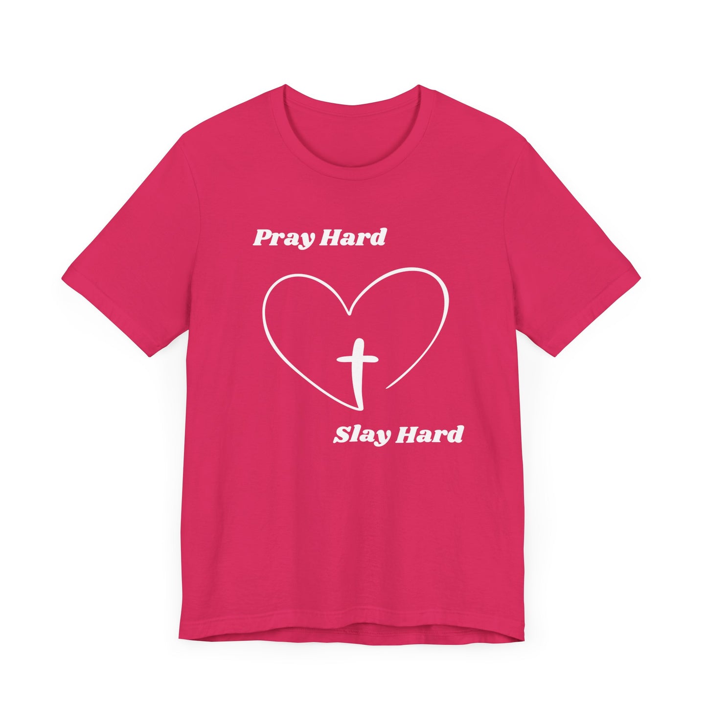 Pray Hard Slay Hard Jersey Short Sleeve Tee