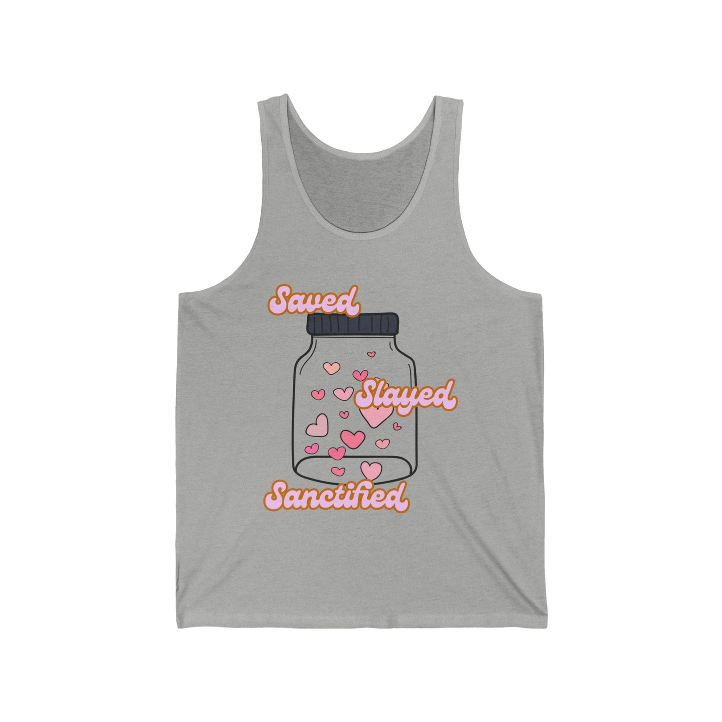 Saved, Slayed, Sanctified Jersey Tank