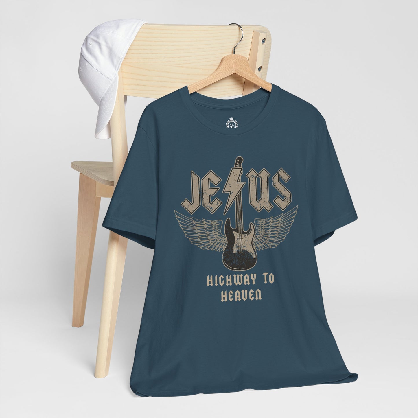 Jesus Highway To Heaven Jersey Short Sleeve Tee