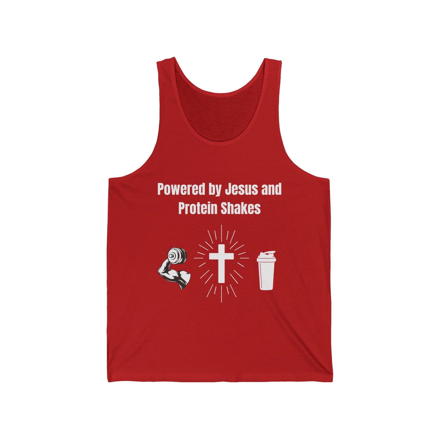 Powered by Jesus and Protein Shakes Jersey Undershirt