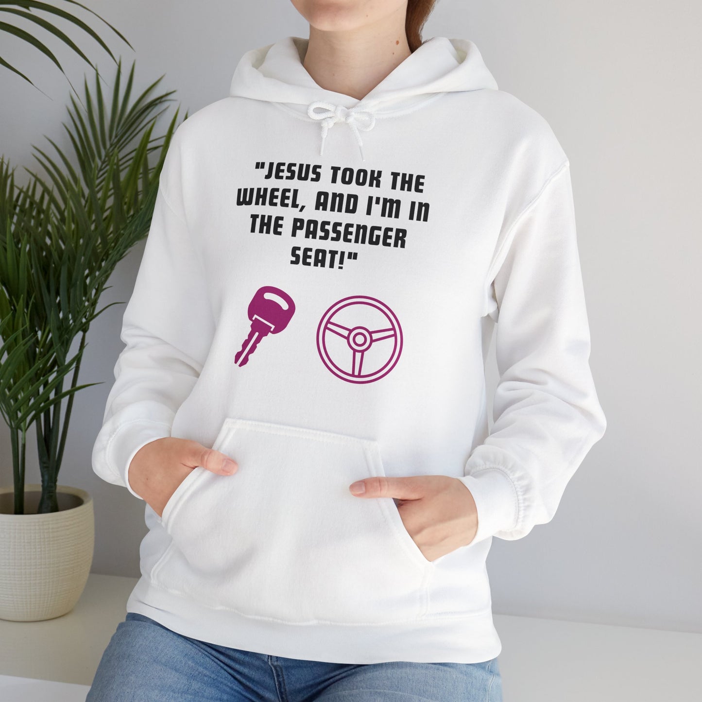 Jesus Took The Wheel Heavy Blend™ Hooded Sweatshirt