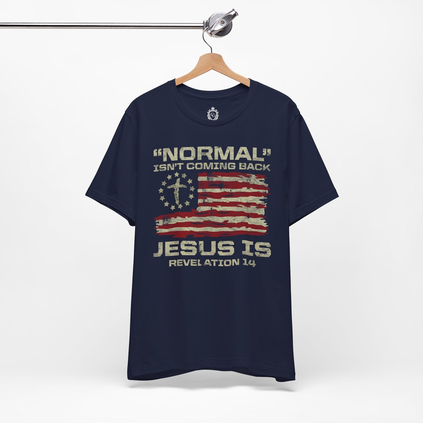 Normal Isn't Coming Back Jesus Is Jersey Short Sleeve Tee