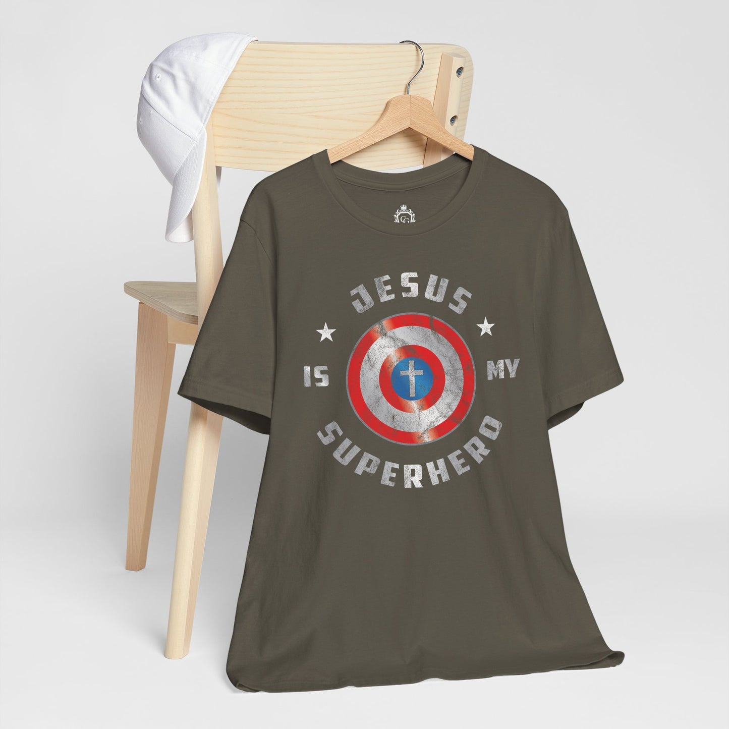Jesus Is My Super Hero Jersey Short Sleeve Tee