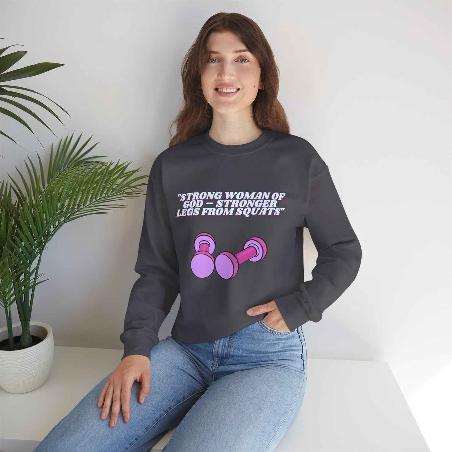 Strong Woman Of God Heavy Blend™ Crewneck Sweatshirt