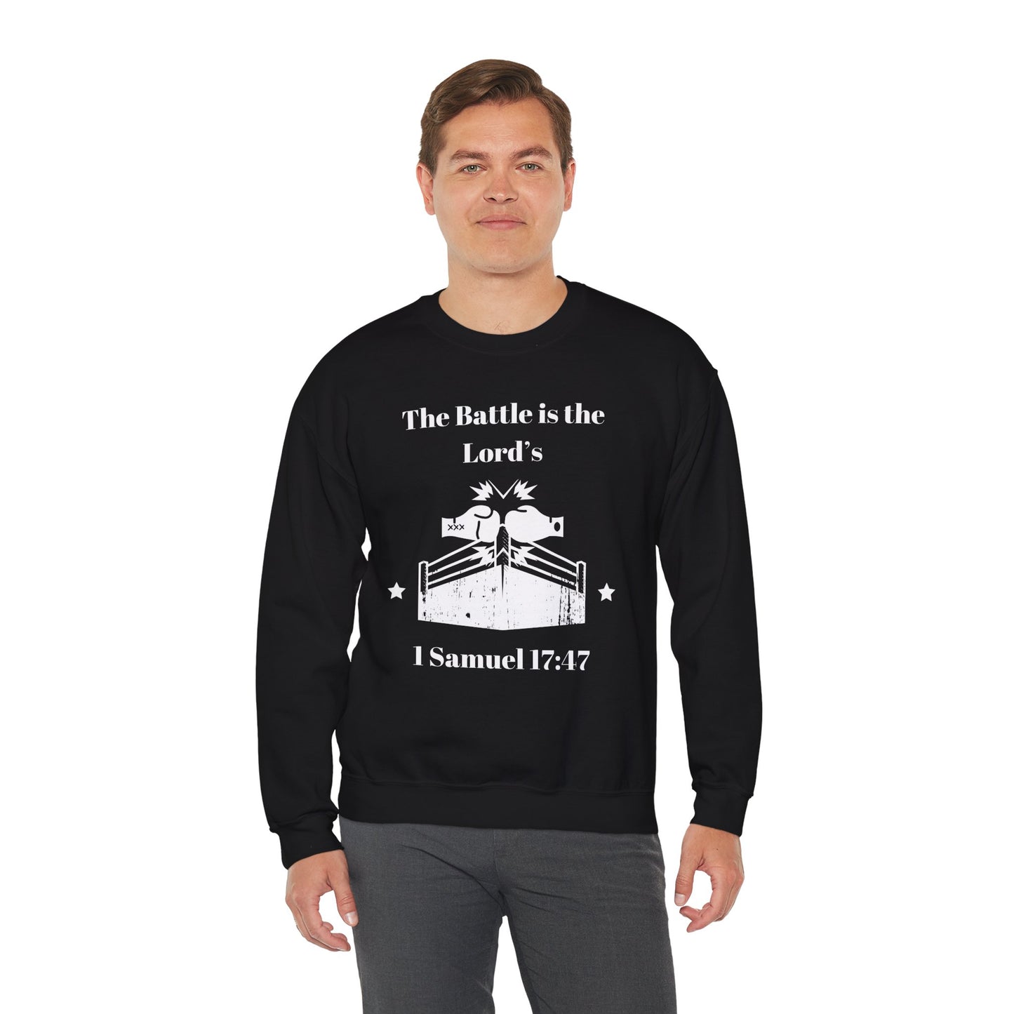 Men's Sweatshirt - The Battle Is The Lord's