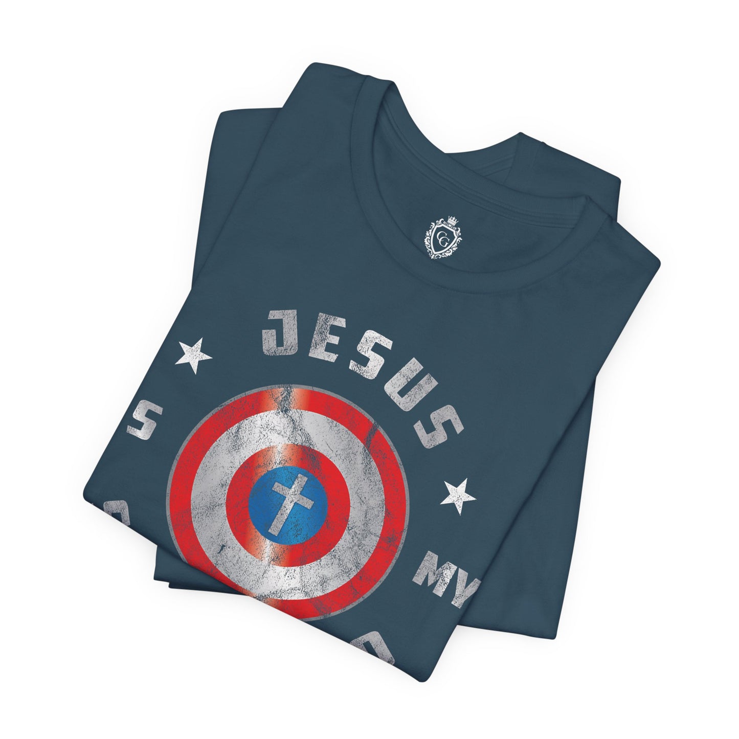 Jesus Is My Super Hero Jersey Short Sleeve Tee