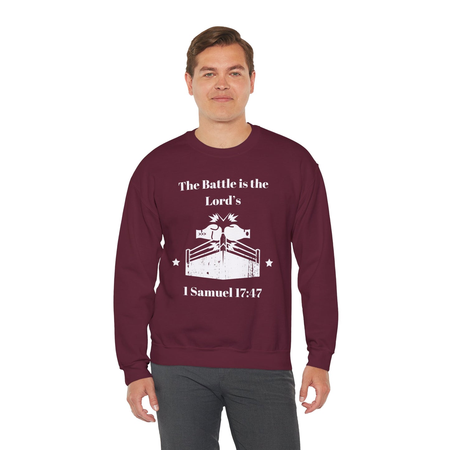 Men's Sweatshirt - The Battle Is The Lord's