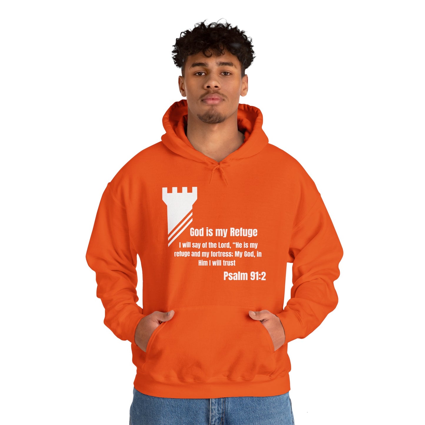 God Is My Refuge Heavy Blend™ Hooded Sweatshirt