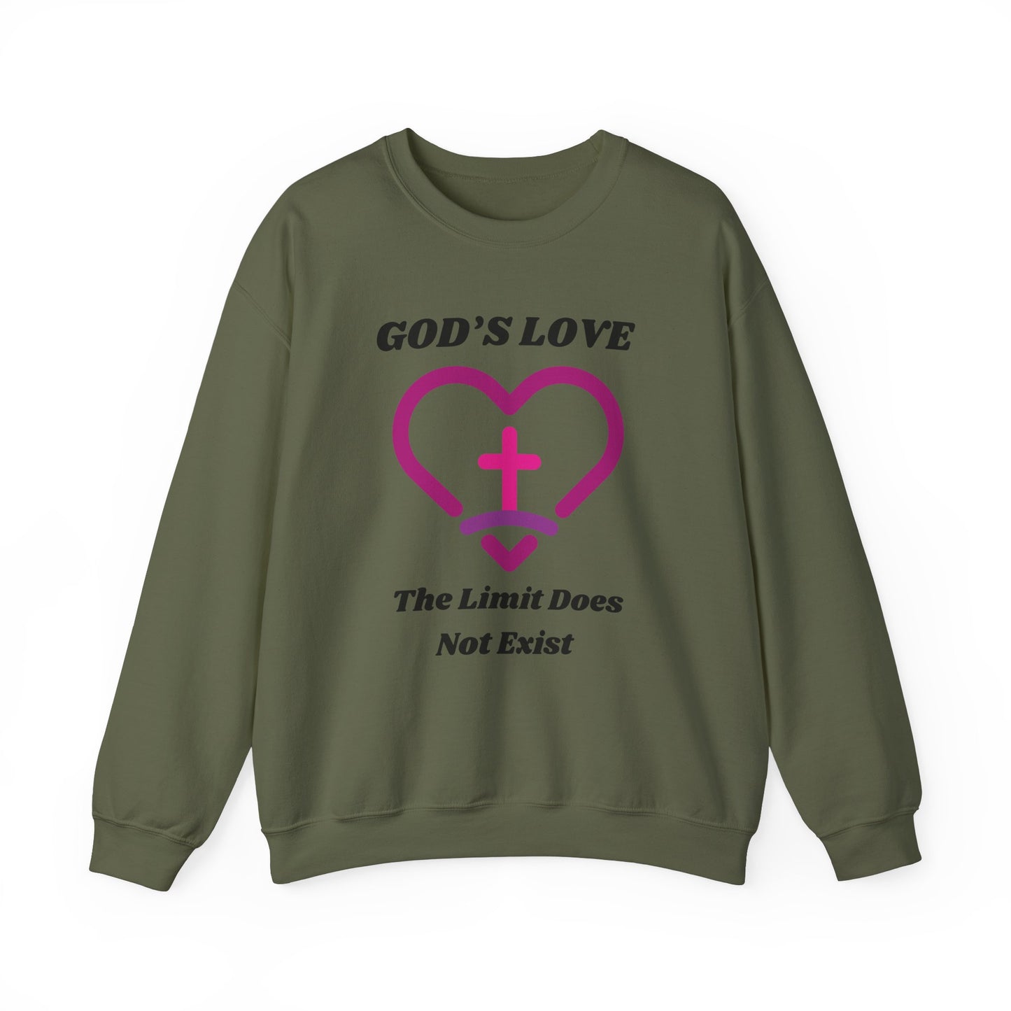 God's Love The Limit Does Not Exist Heavy Blend™ Crewneck Sweatshirt