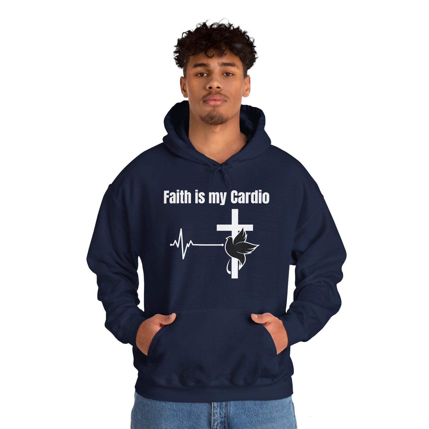 Faith Is My Cardio Heavy Blend™ Hooded Sweatshirt