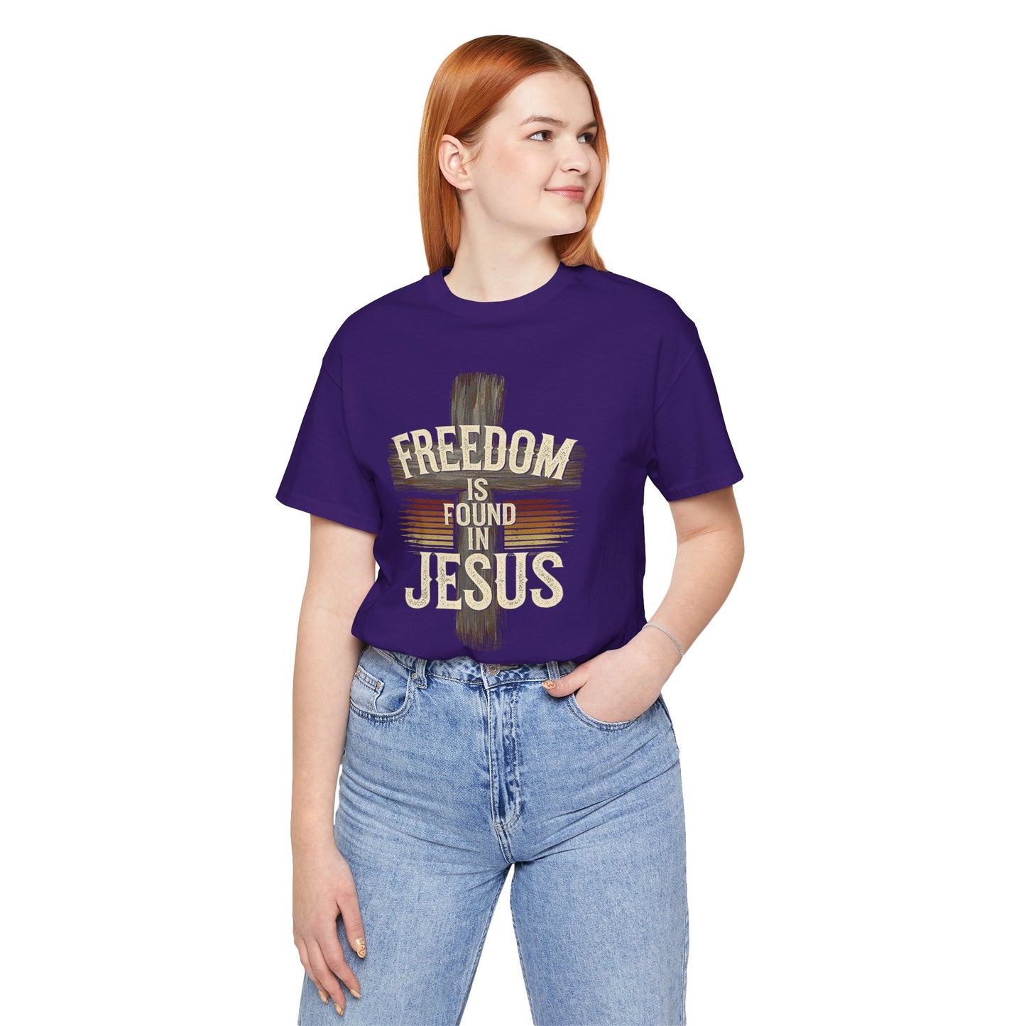 Freedom in found in Jesus Jersey Short Sleeve Tee