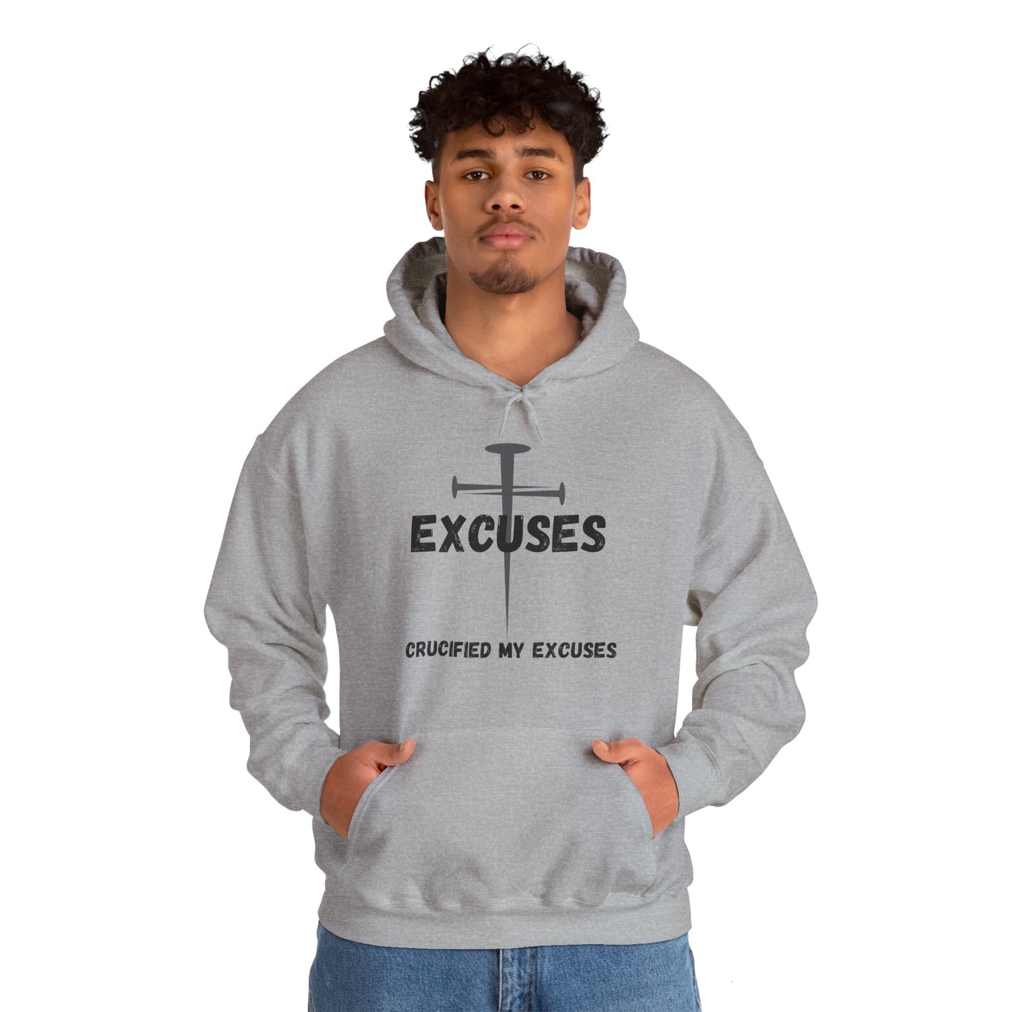 Crucified My Excuses Heavy Blend™ Hooded Sweatshirt