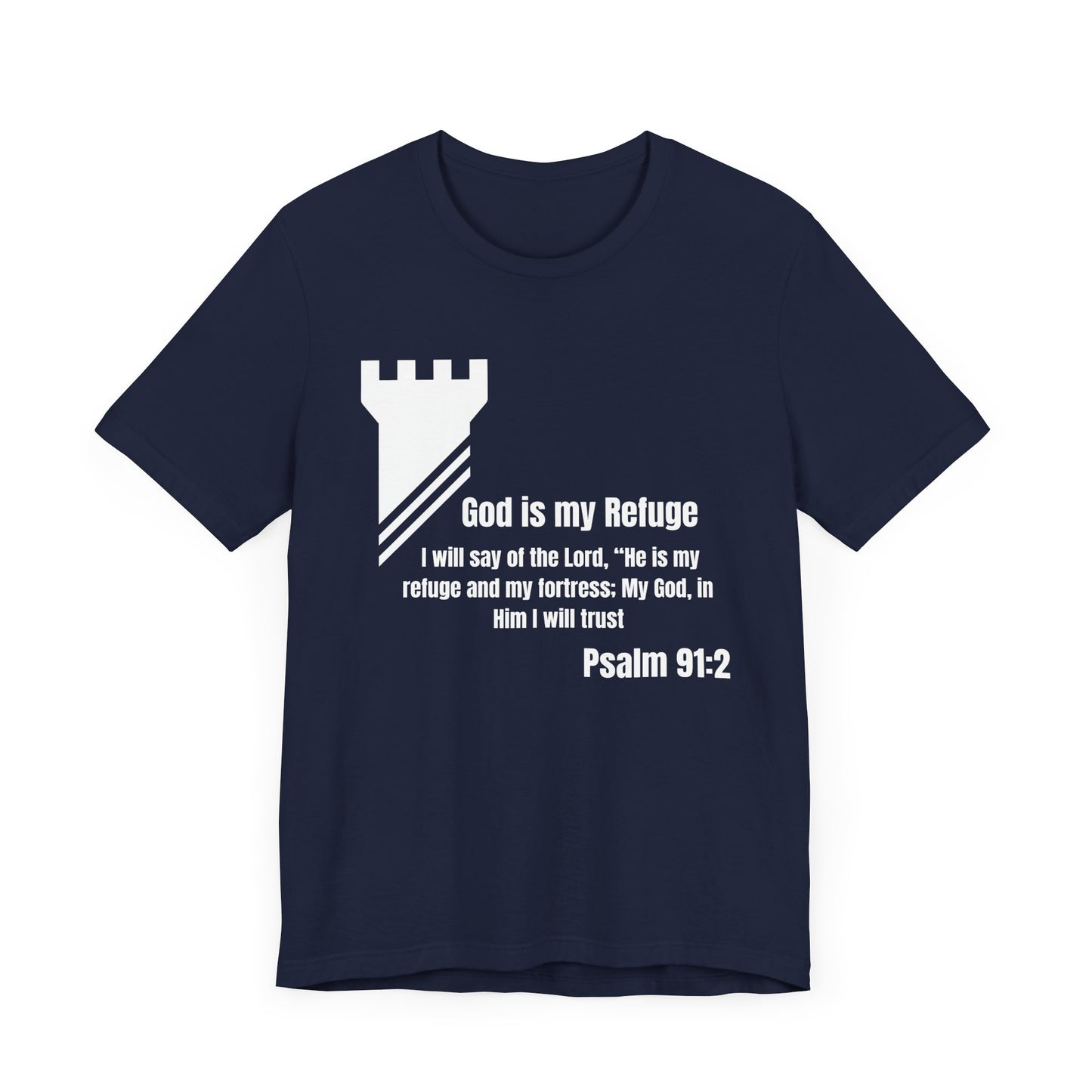 God Is My Refuge Jersey Short Sleeve Tee