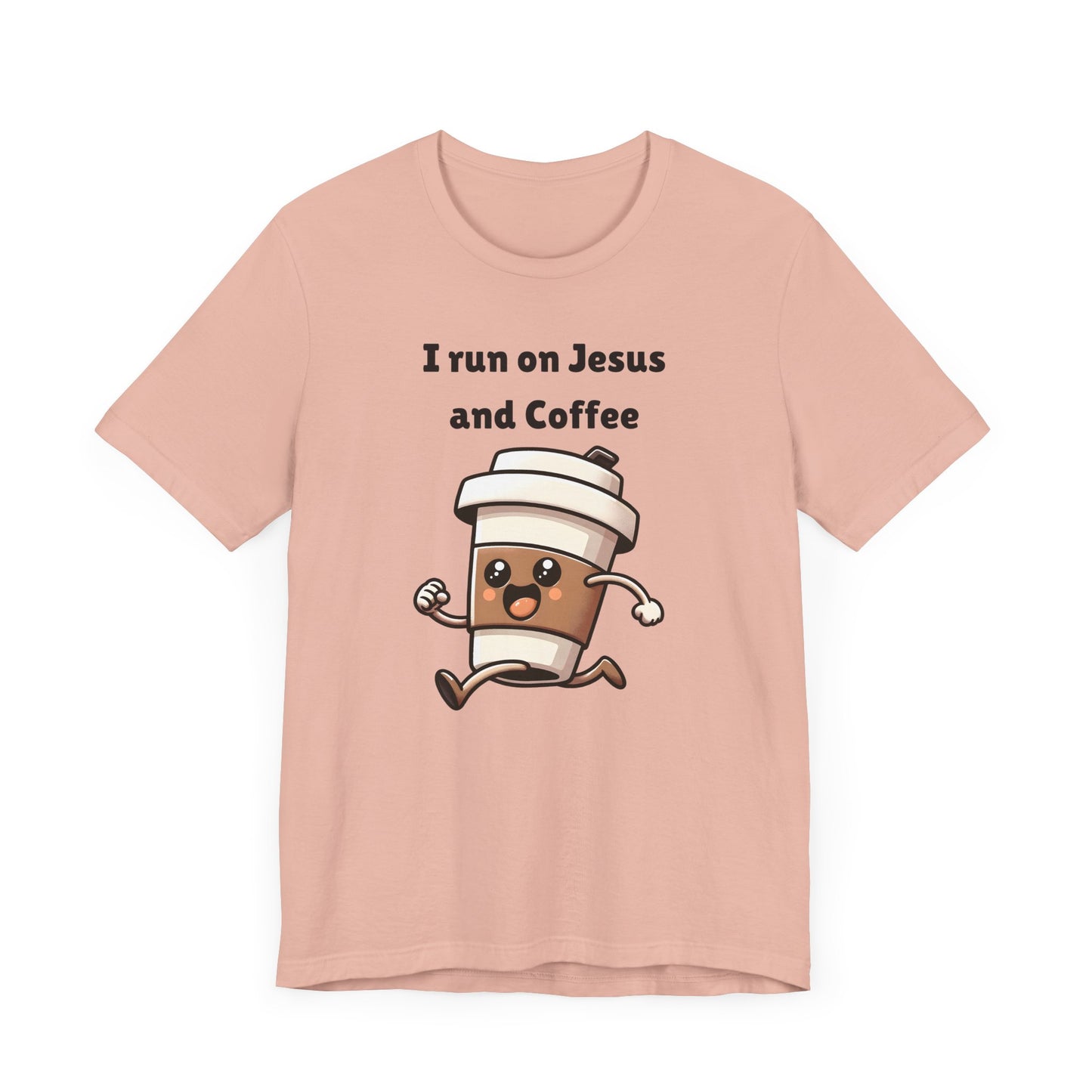 I Run On Jesus And Coffee Jersey Short Sleeve Tee