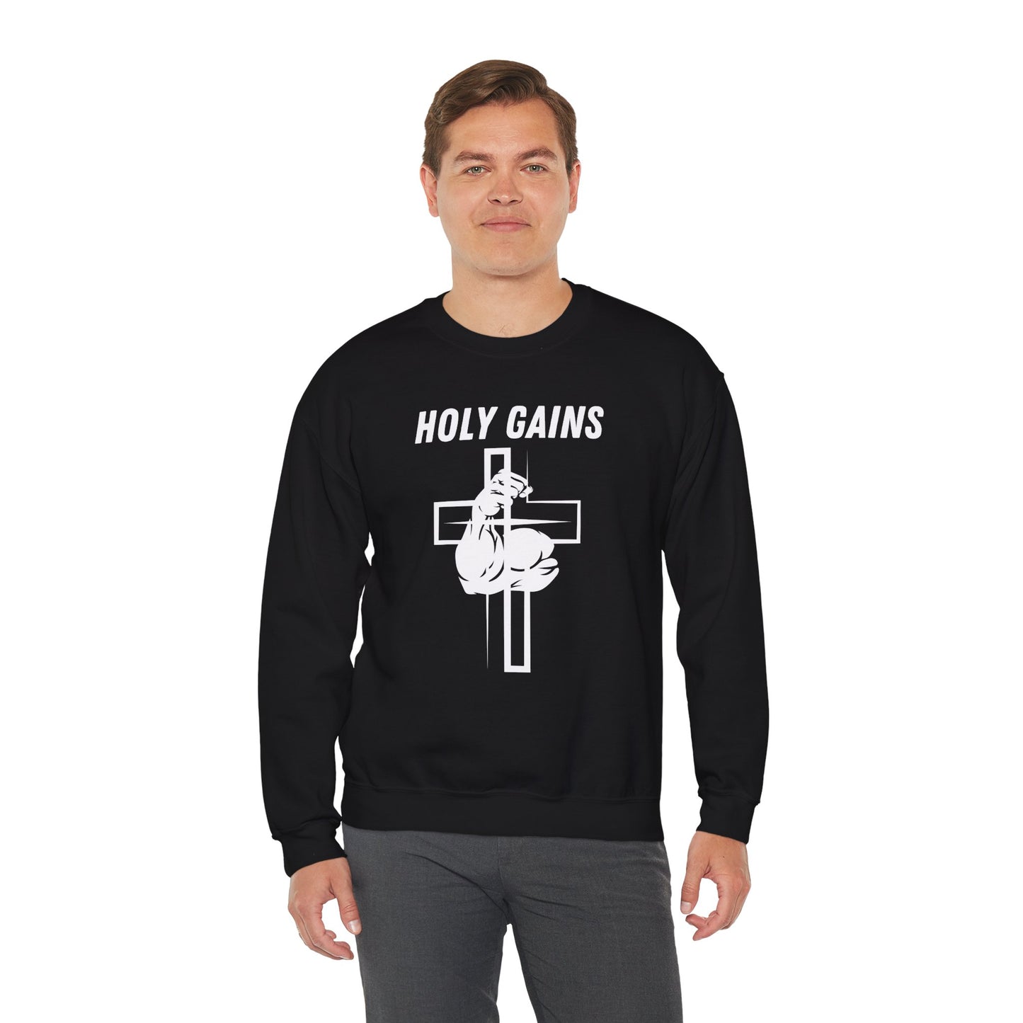 Crewneck Sweatshirt - Holy Gains Fitness Design