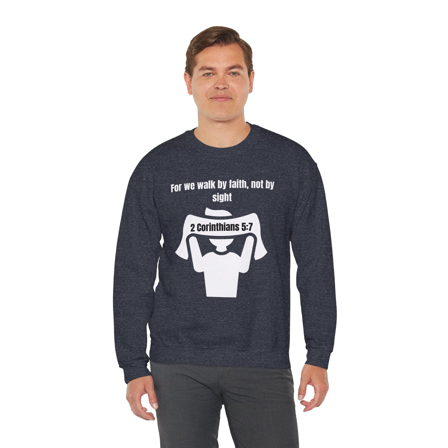 Walk by Faith Heavy Blend™ Crewneck Sweatshirt