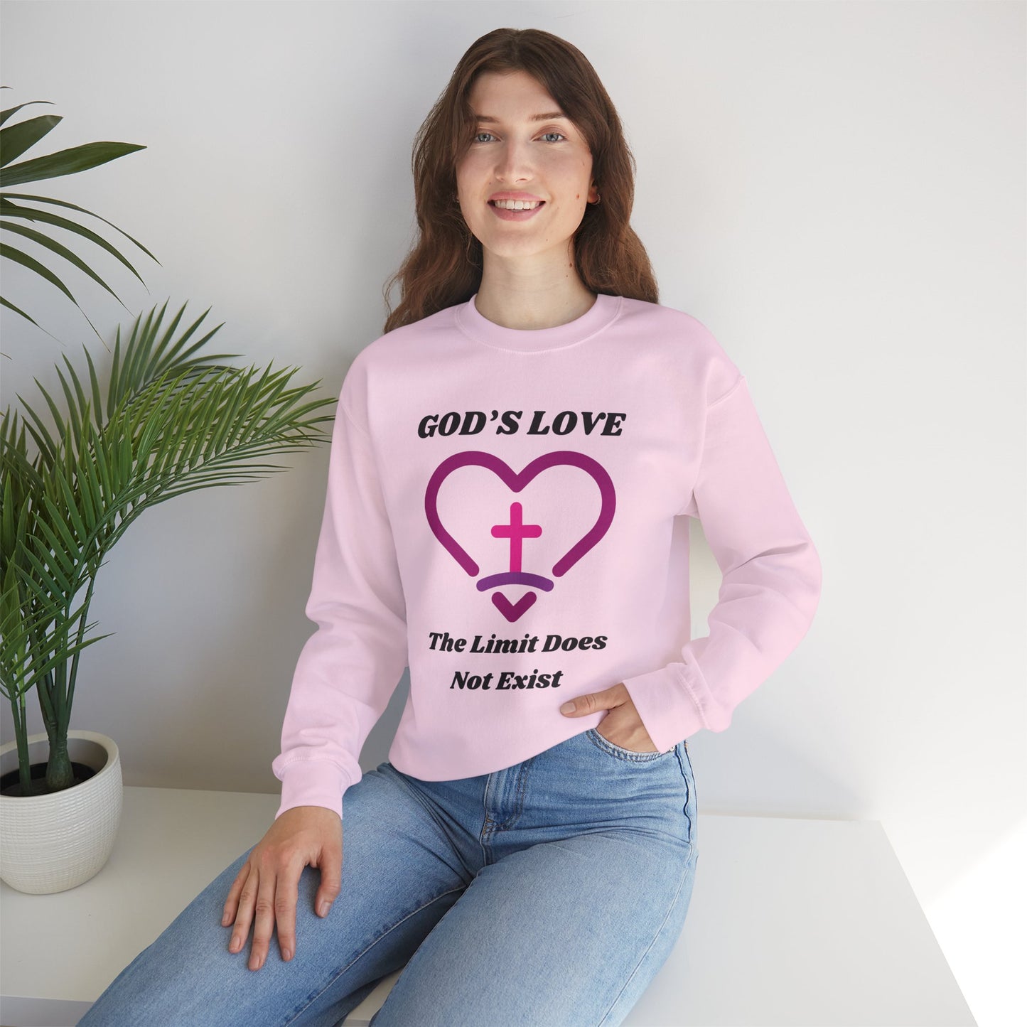 God's Love The Limit Does Not Exist Heavy Blend™ Crewneck Sweatshirt