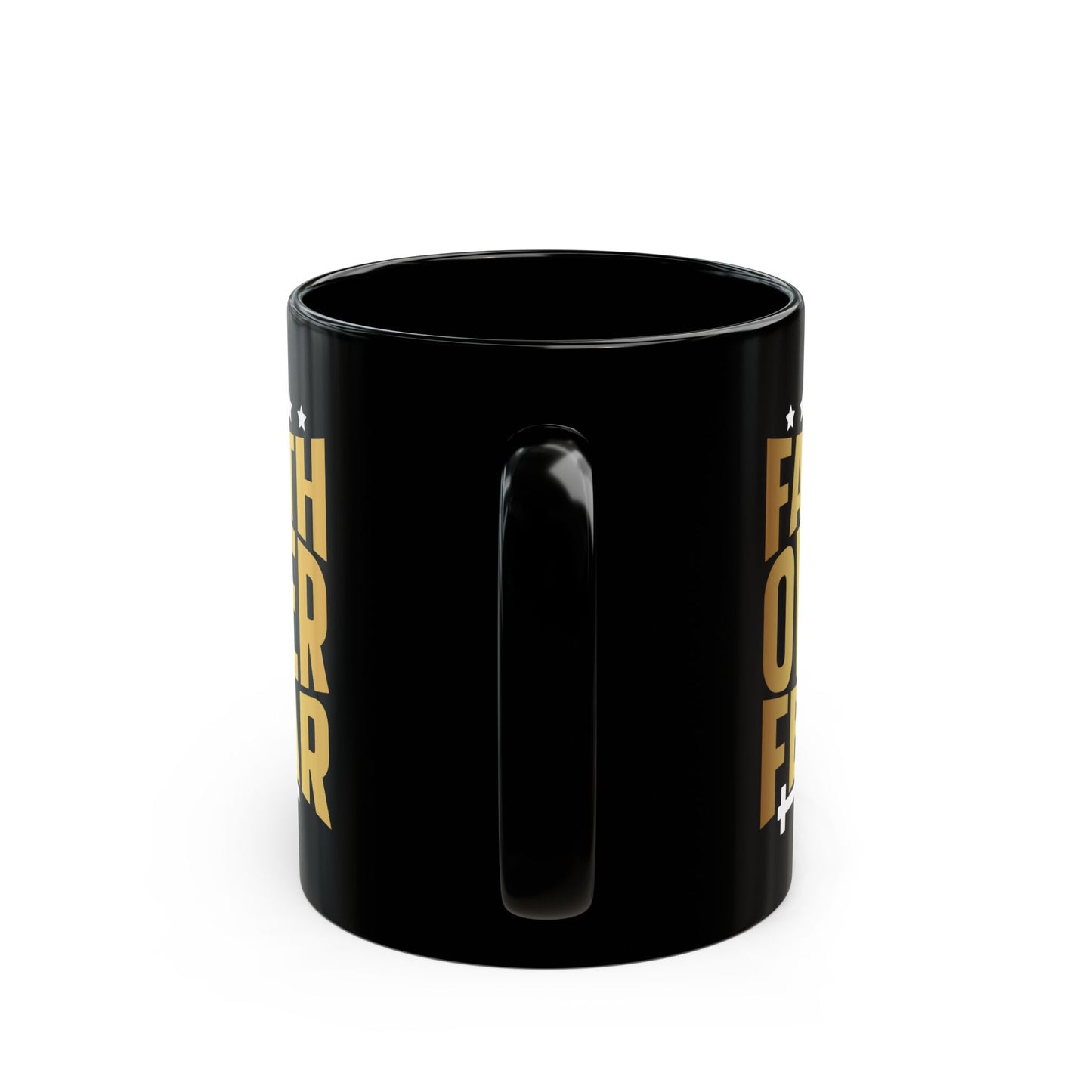 Faith Over Fear Black Mug (11oz, 15oz)