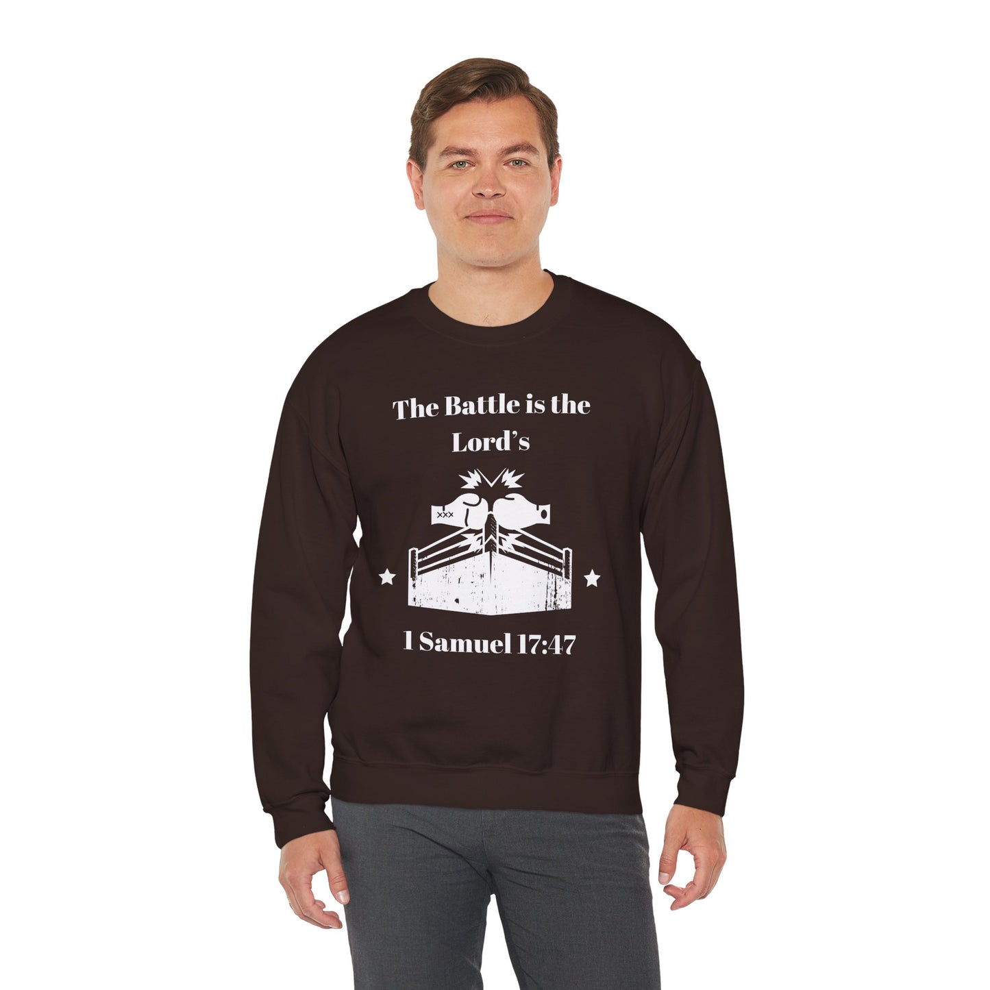 Men's Sweatshirt - The Battle Is The Lord's