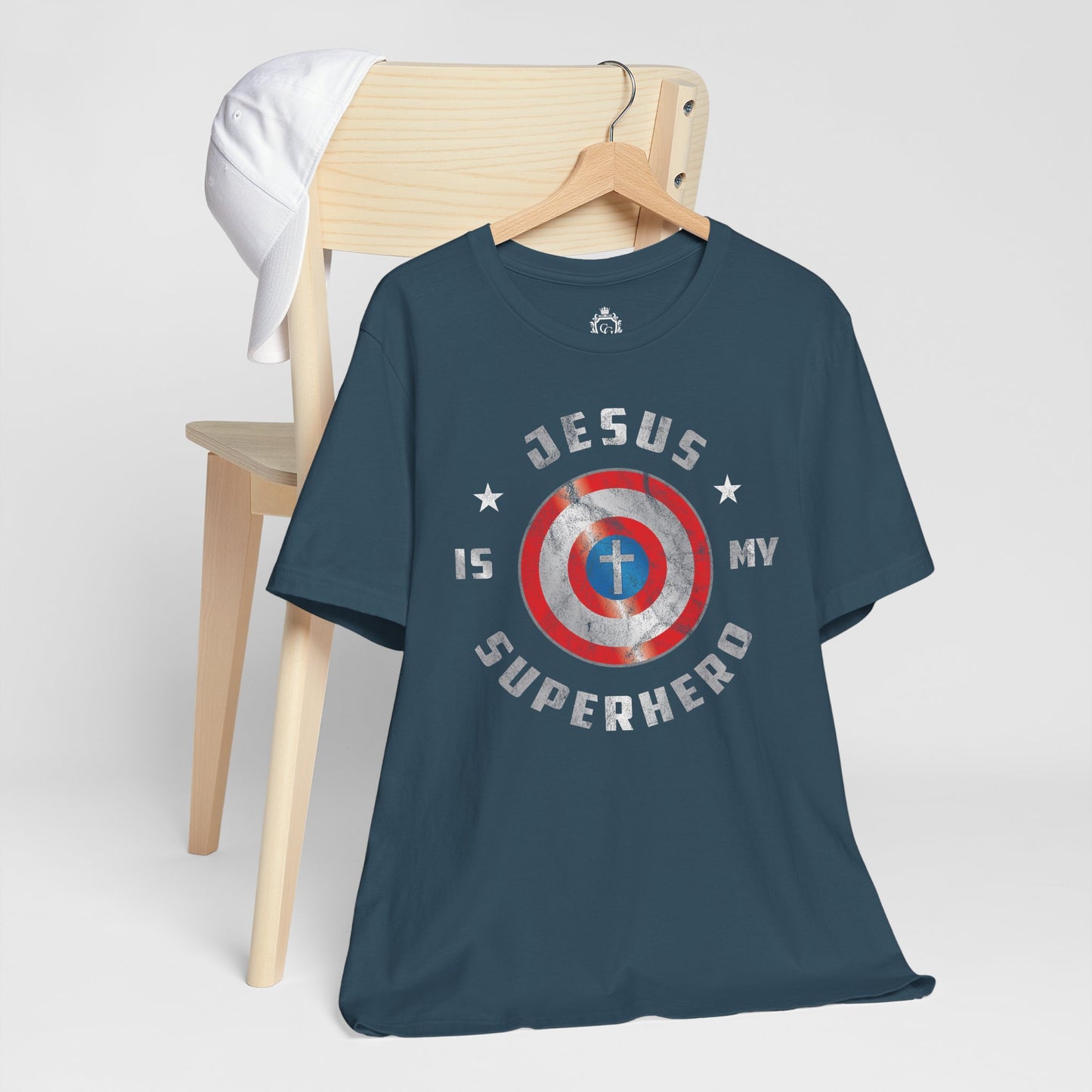Jesus Is My Super Hero Jersey Short Sleeve Tee