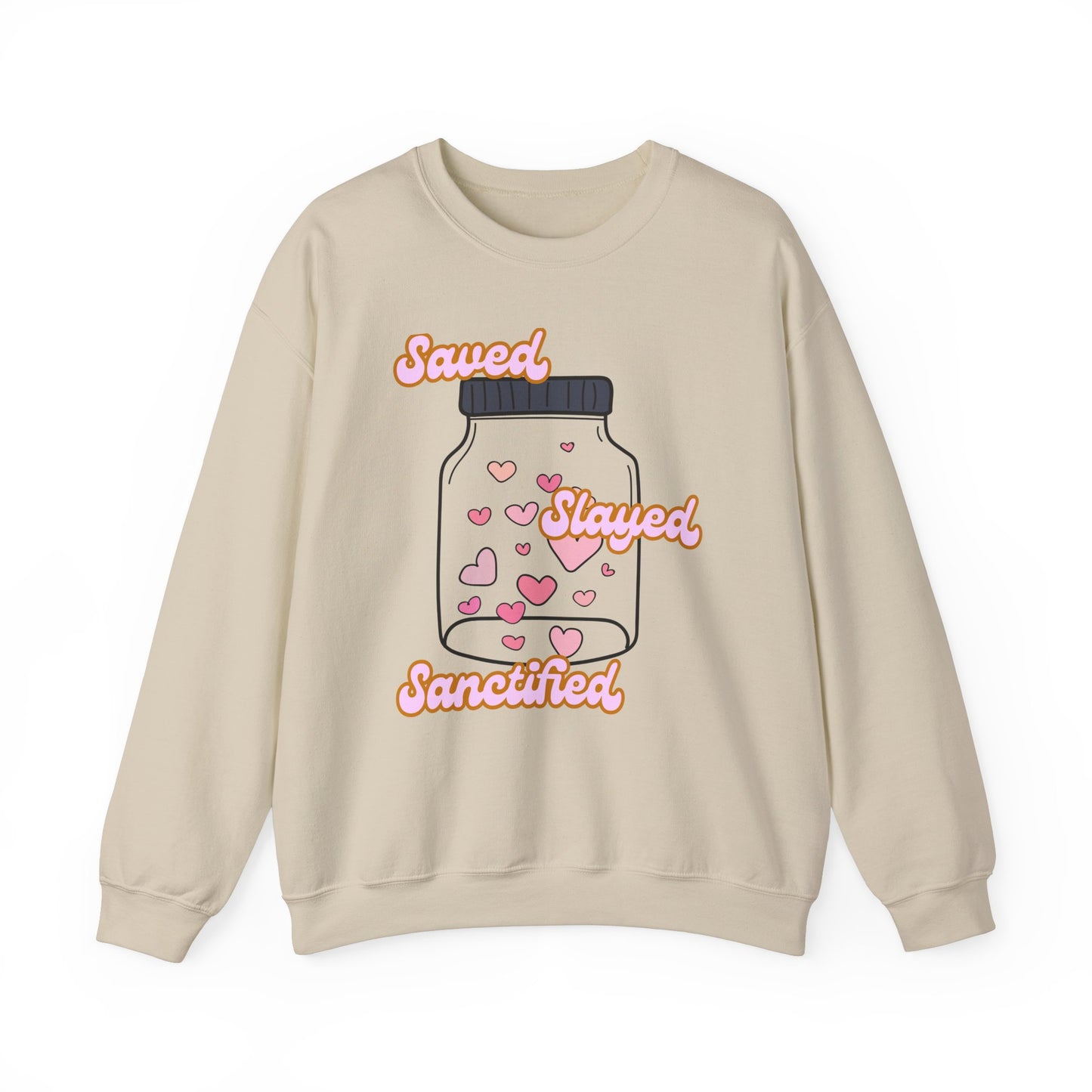 Saved Slayed Sanctified Heavy Blend™ Crewneck Sweatshirt