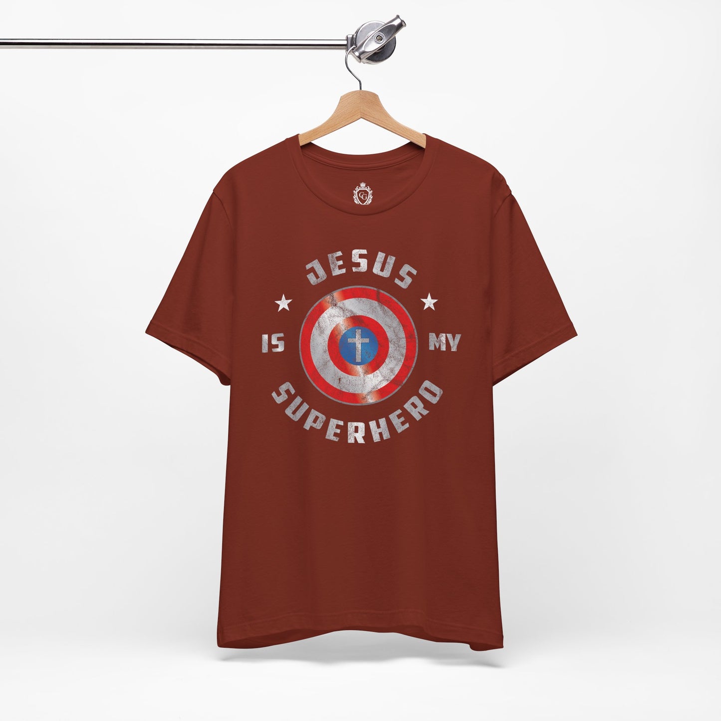 Jesus Is My Super Hero Jersey Short Sleeve Tee