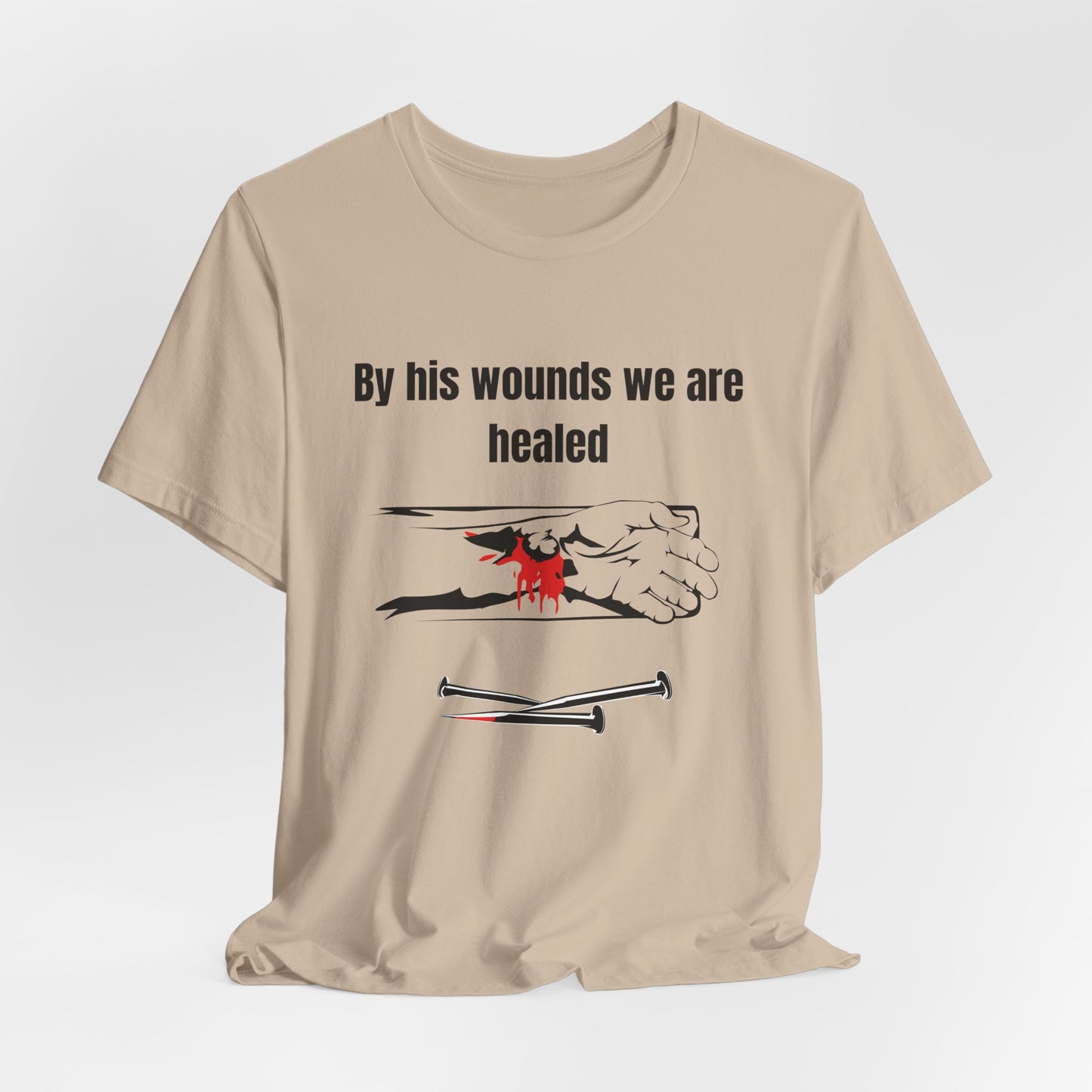 By His Wounds We Are Healed Jersey Short Sleeve Tee