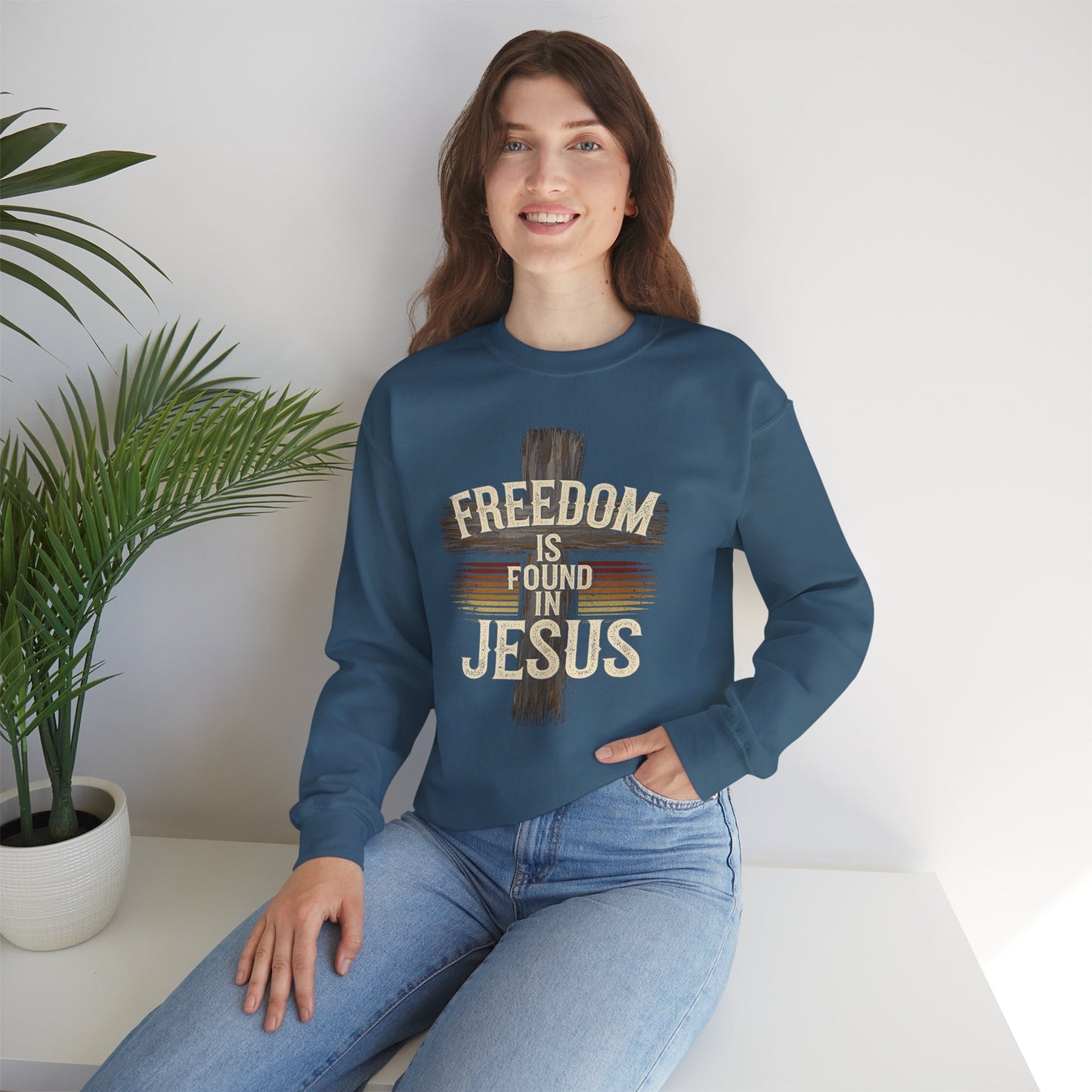 Freedom Is Found In Jesus Women Sweatshirt