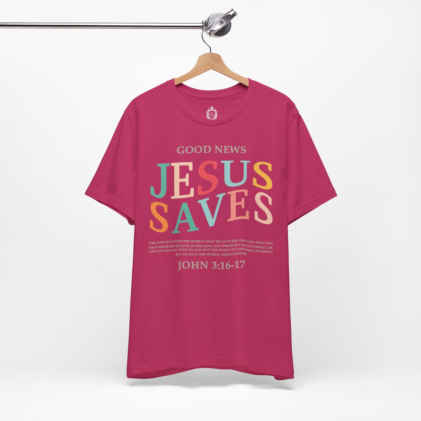 Jesus Saves Jersey Short Sleeve Tee