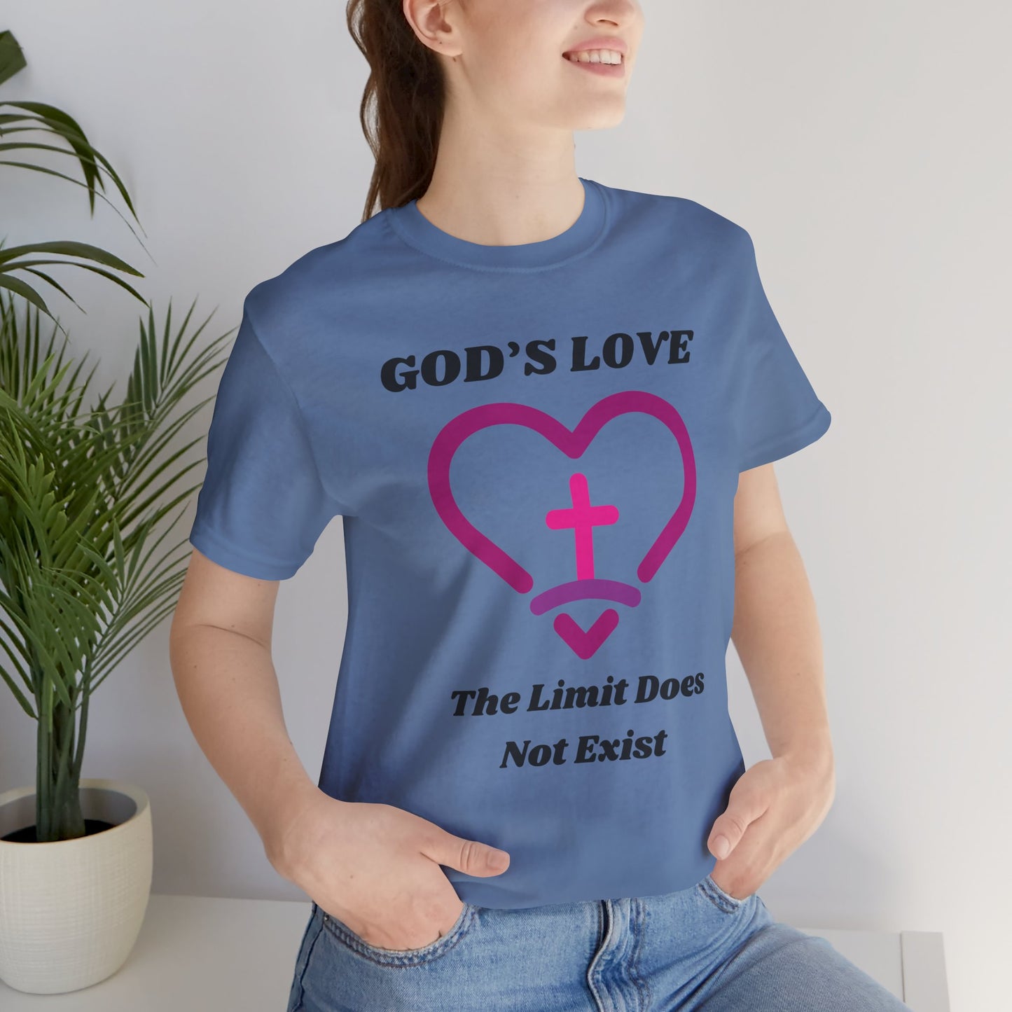 God's Love The Limit Does Not Exist Jersey Short Sleeve Tee