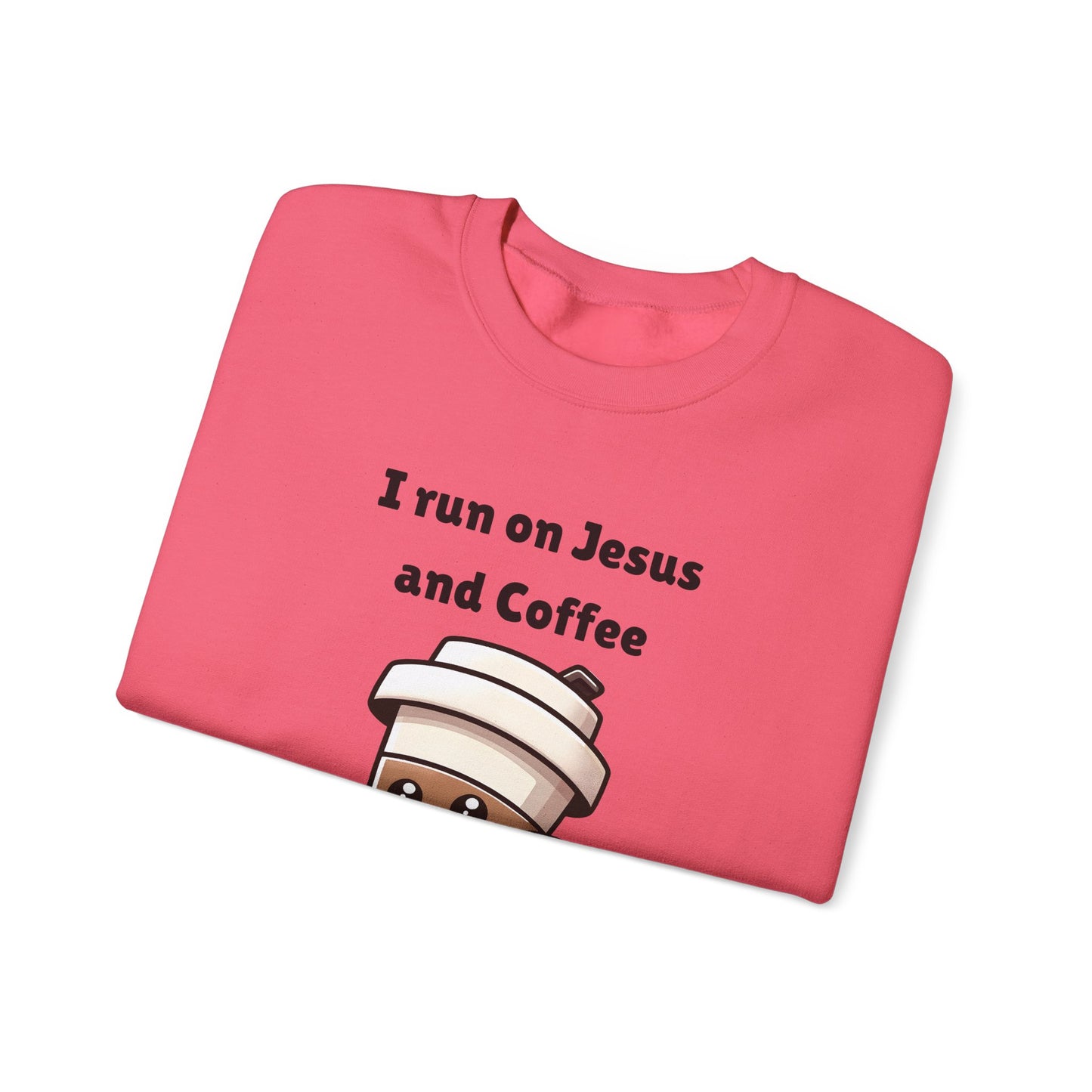 I Run n On Jesus And Coffee Heavy Blend™ Crewneck Sweatshirt