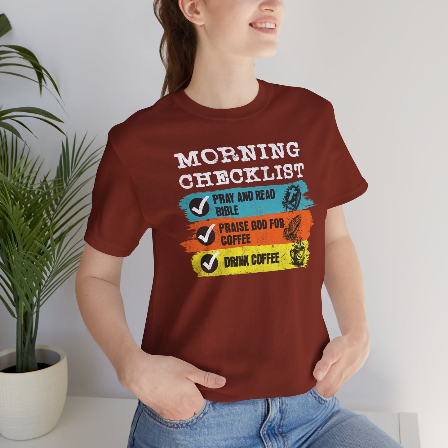 Morning Checklist Jersey Short Sleeve Tee