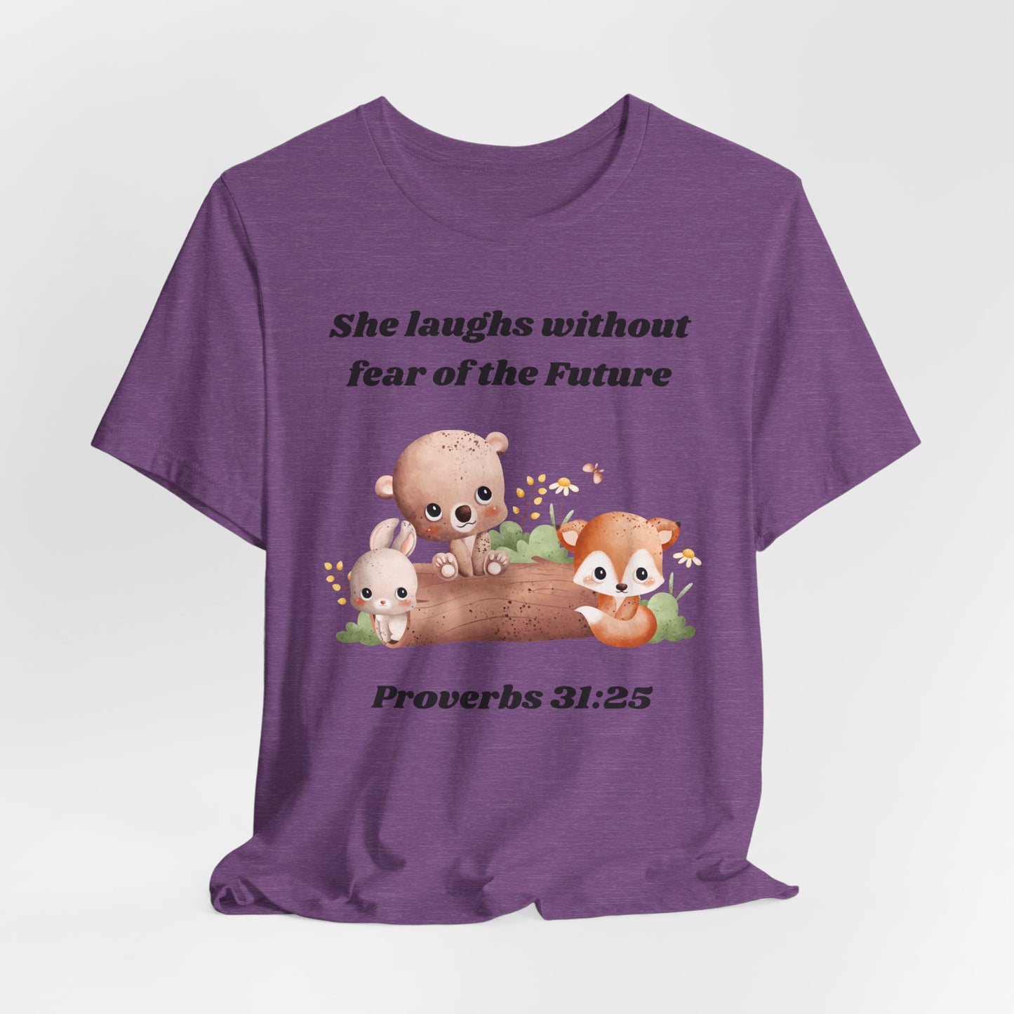 She Laughs Without Fear Of The Future Jersey Short Sleeve Tee