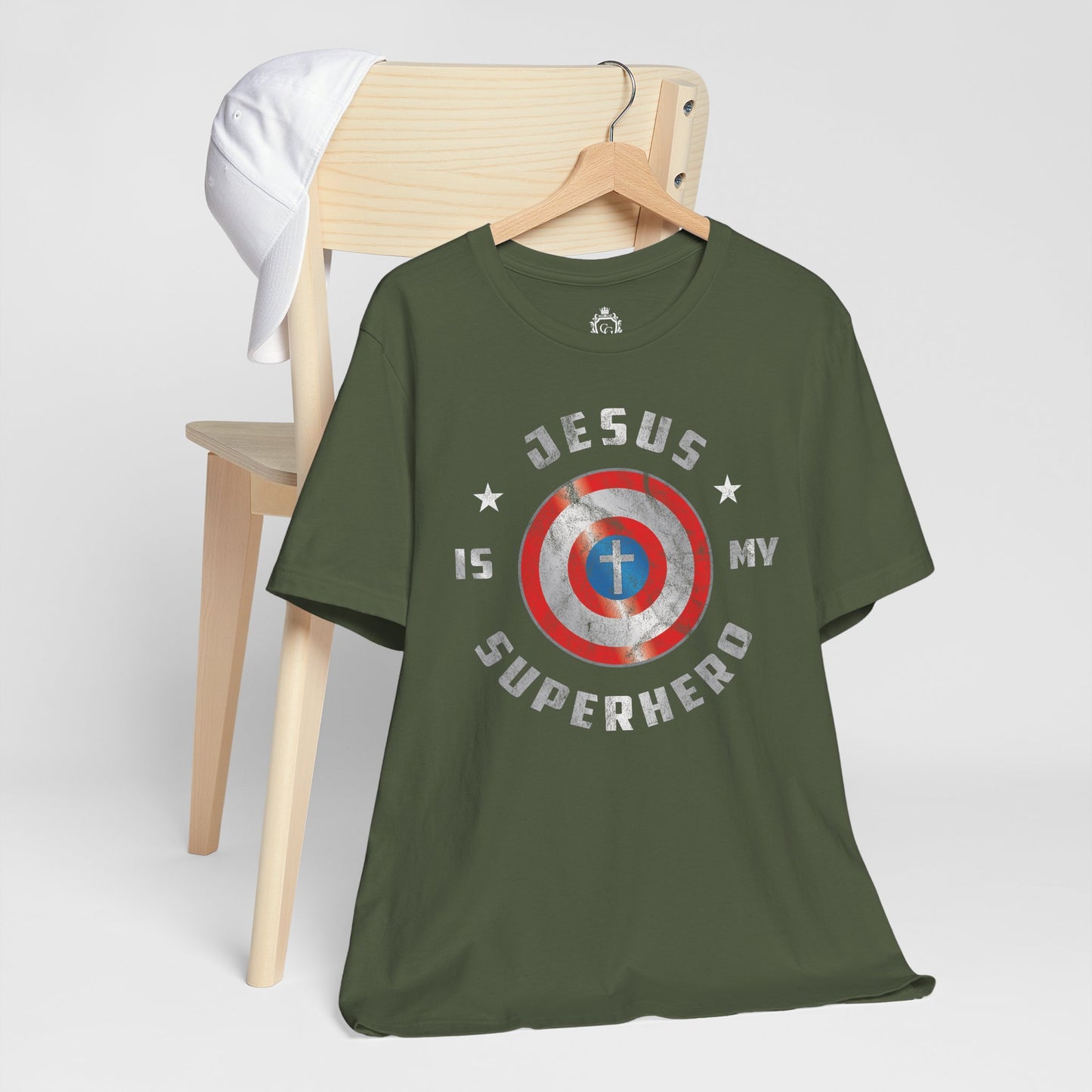 Jesus Is My Super Hero Jersey Short Sleeve Tee