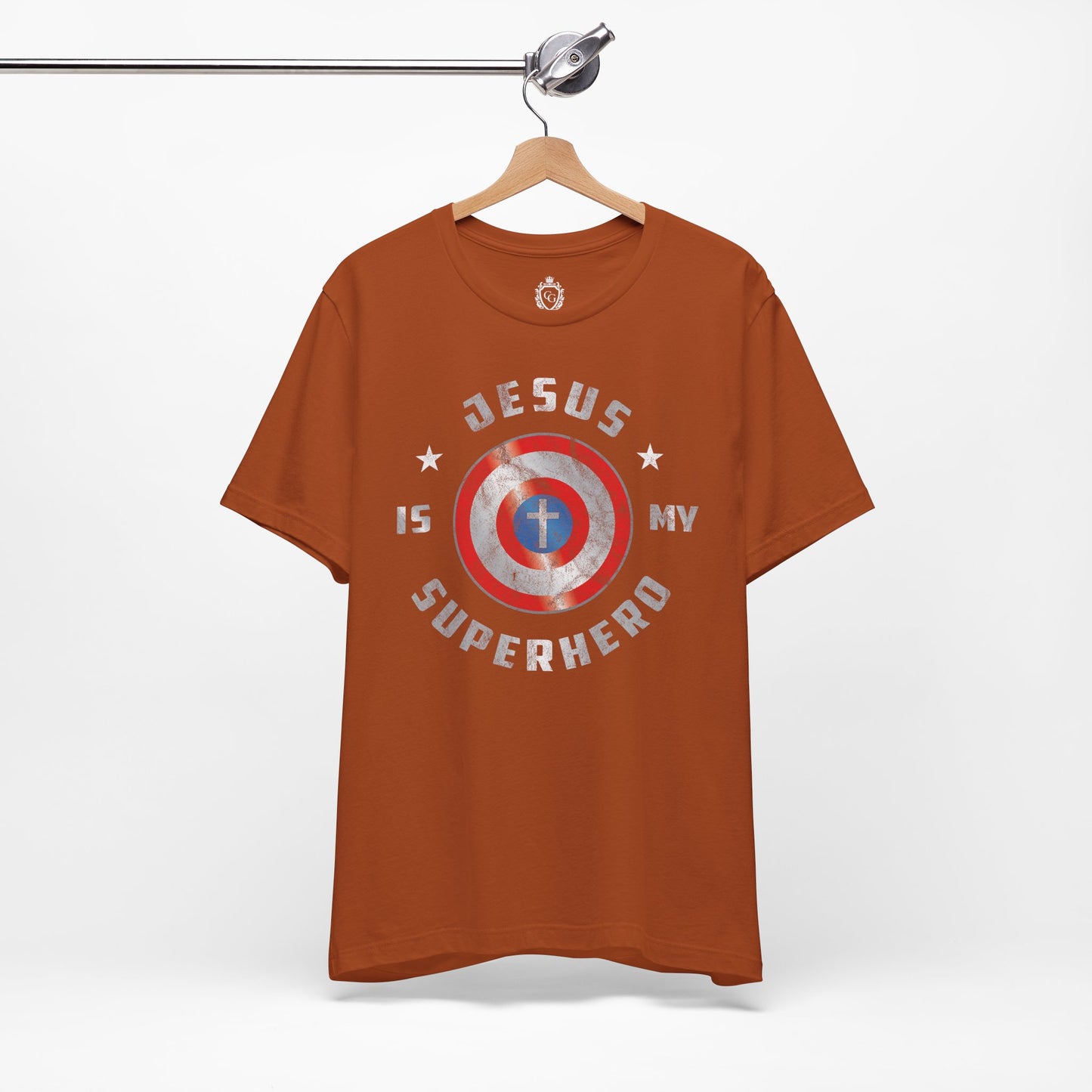 Jesus Is My Super Hero Jersey Short Sleeve Tee