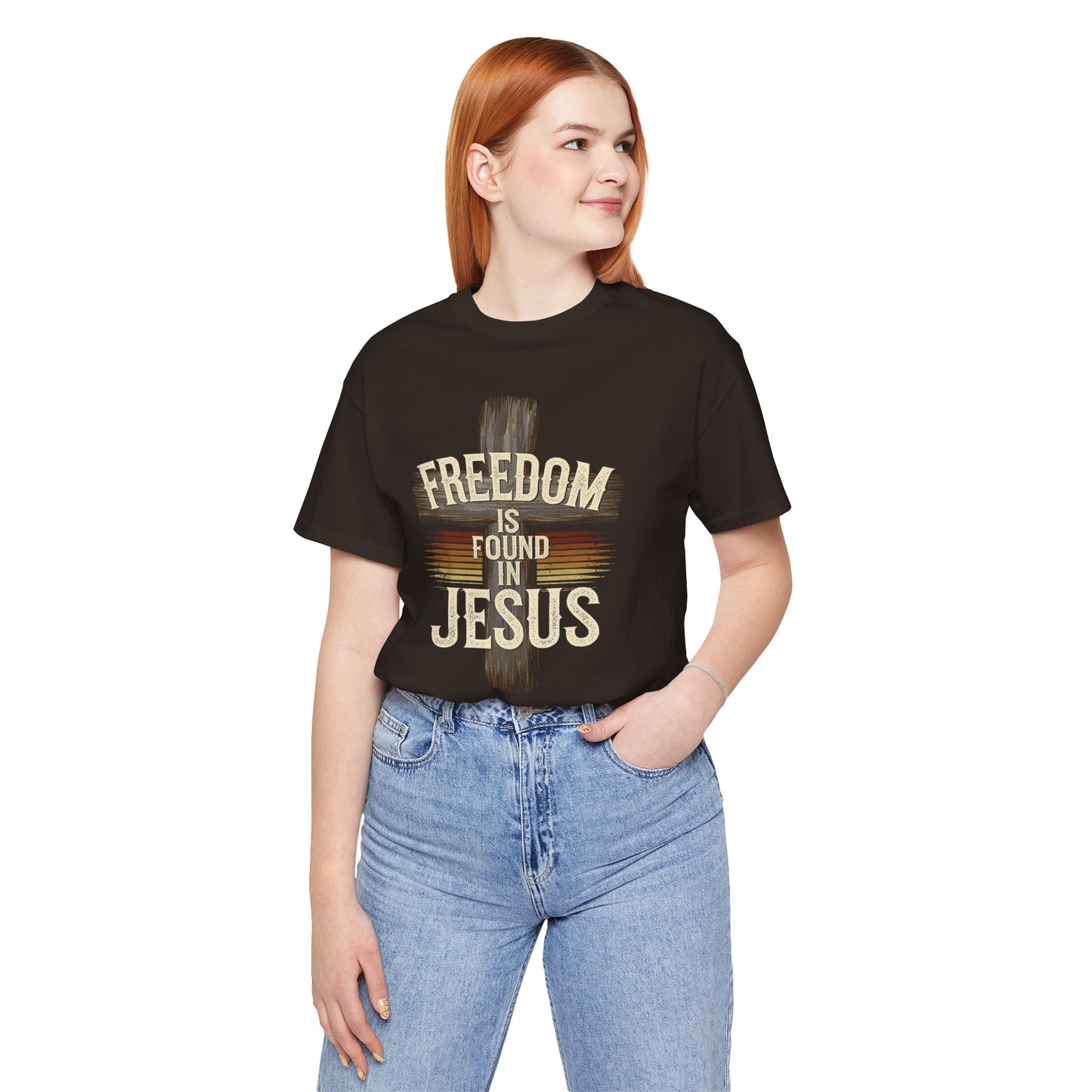 Freedom in found in Jesus Jersey Short Sleeve Tee