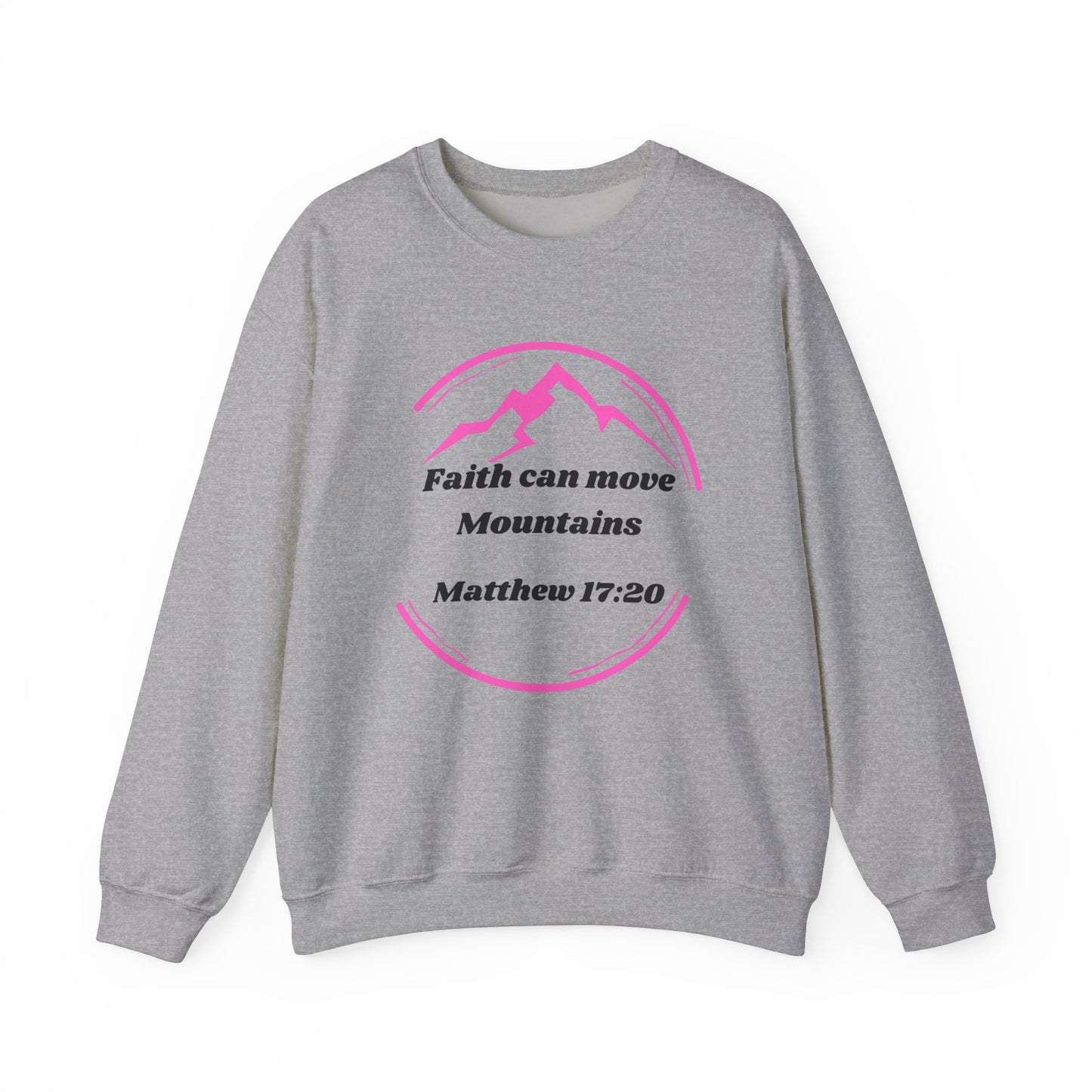 Faith Can Move Mountains Heavy Blend™ Crewneck Sweatshirt