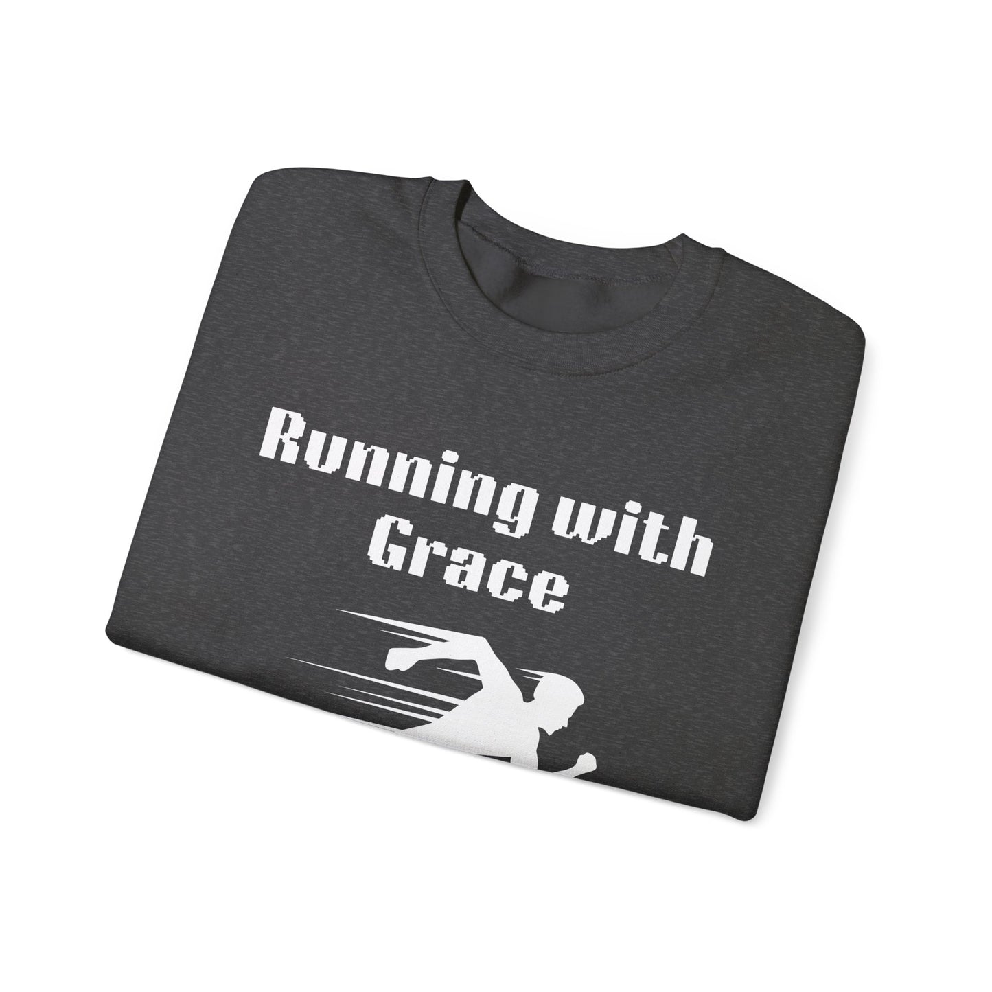 Running With Grace Heavy Blend™ Crewneck Sweatshirt