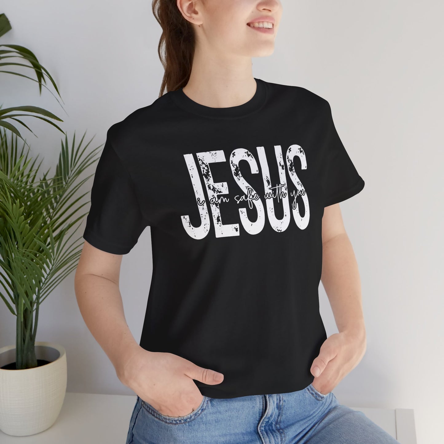 Jesus I am Safe With You Jersey Short Sleeve Tee