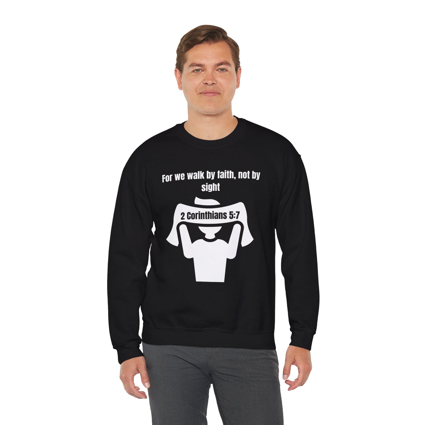 Walk by Faith Heavy Blend™ Crewneck Sweatshirt