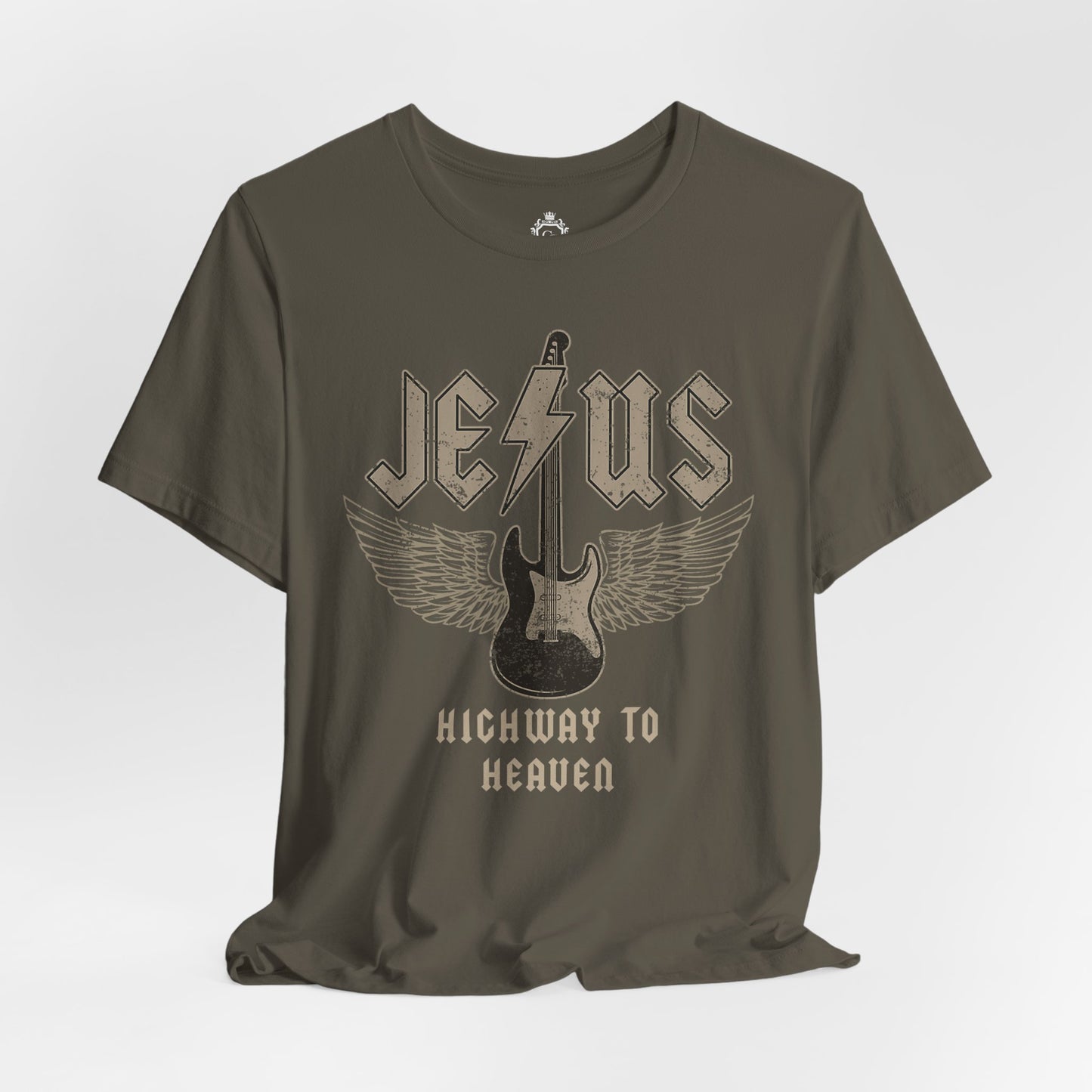 Jesus Highway To Heaven Jersey Short Sleeve Tee