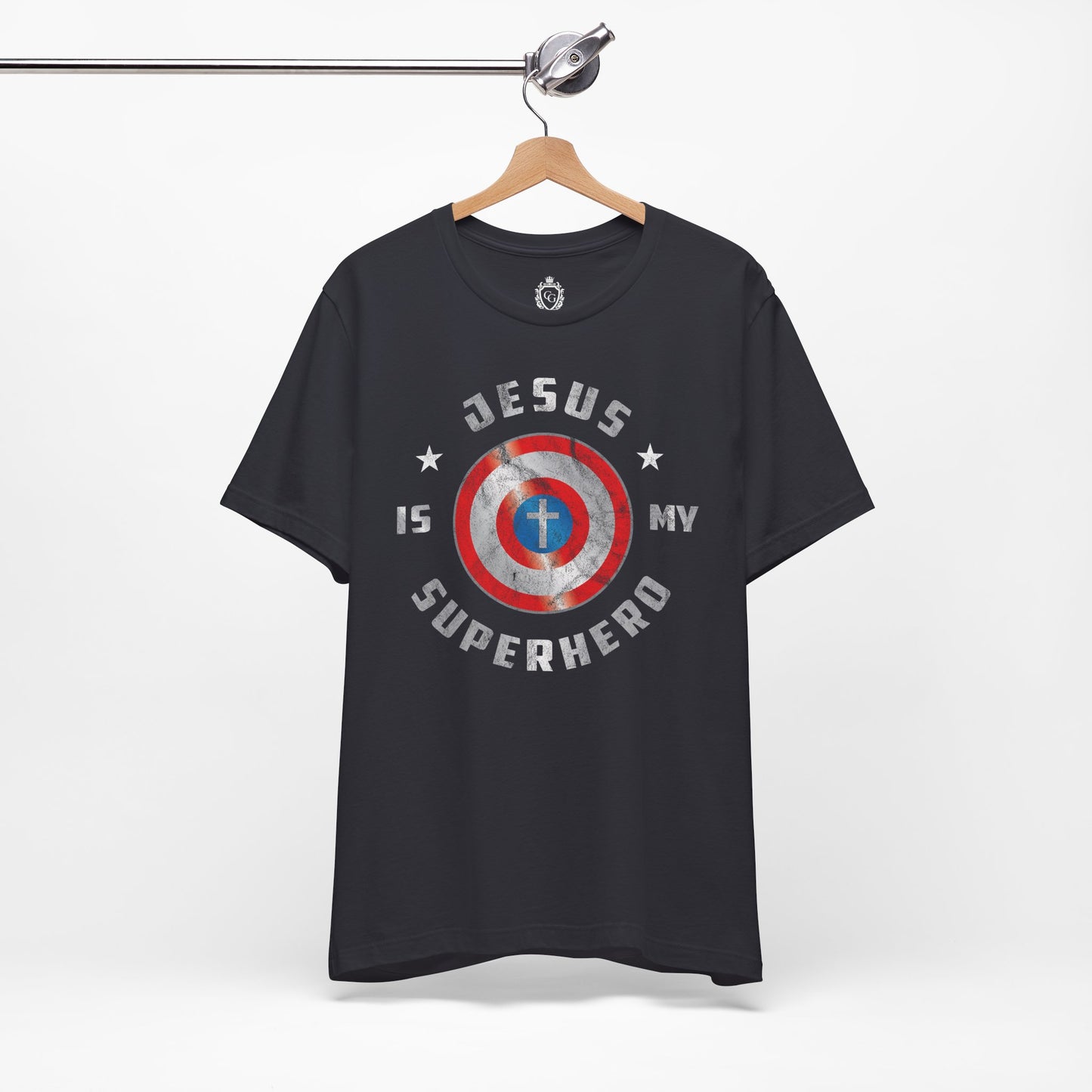 Jesus Is My Super Hero Jersey Short Sleeve Tee