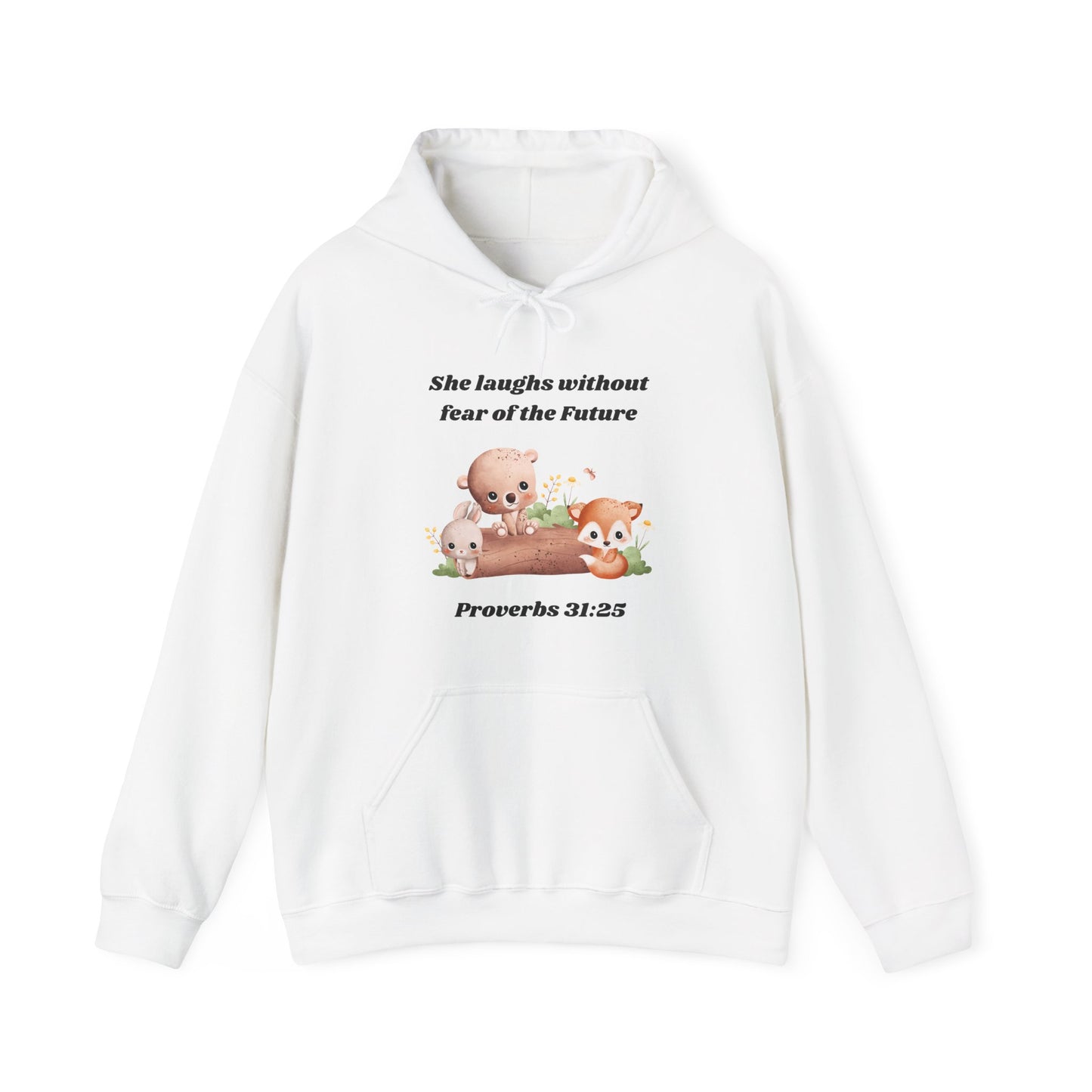 She Laughs Without Fear Of The Future Heavy Blend™ Hooded Sweatshirt