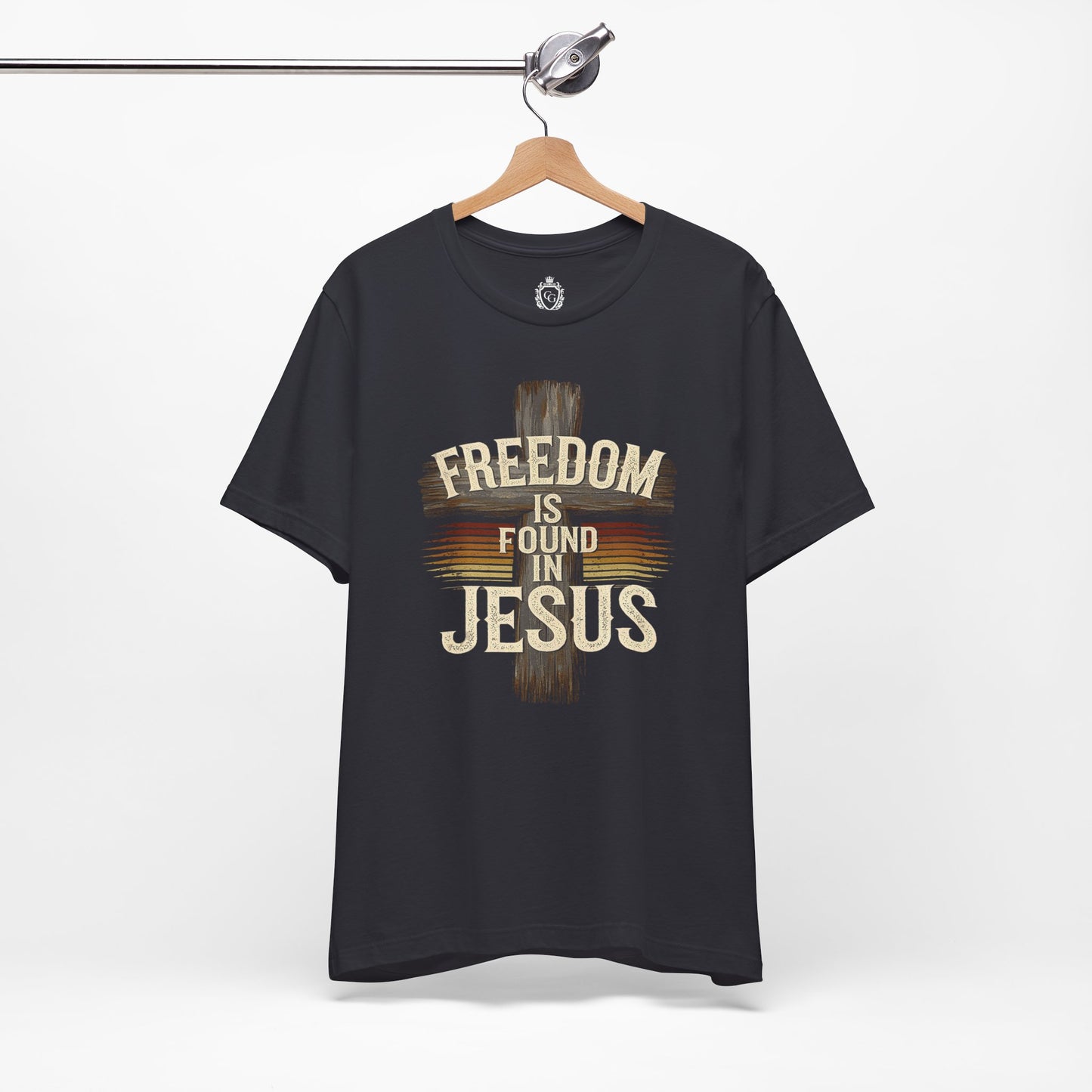 Freedom in found in Jesus Jersey Short Sleeve Tee