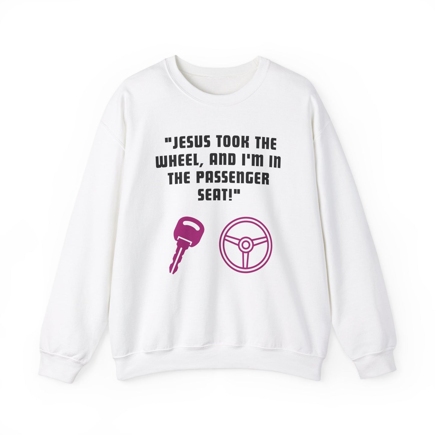 Jesus Took The Wheel Heavy Blend™ Crewneck Sweatshirt