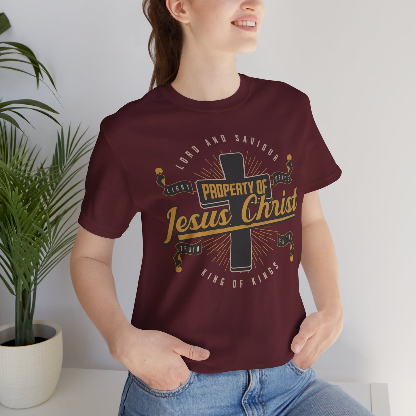Property Of Jesus Christ Jersey Short Sleeve Tee