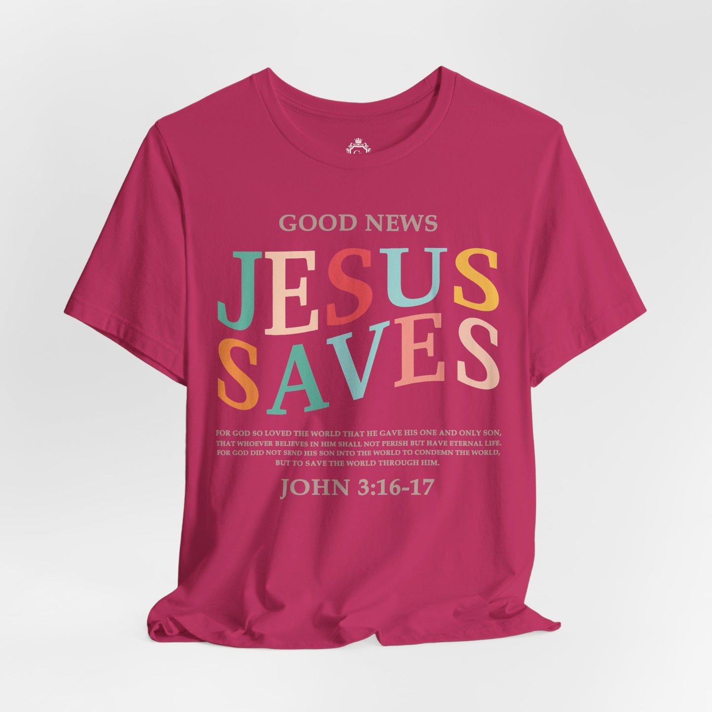 Jesus Saves Jersey Short Sleeve Tee